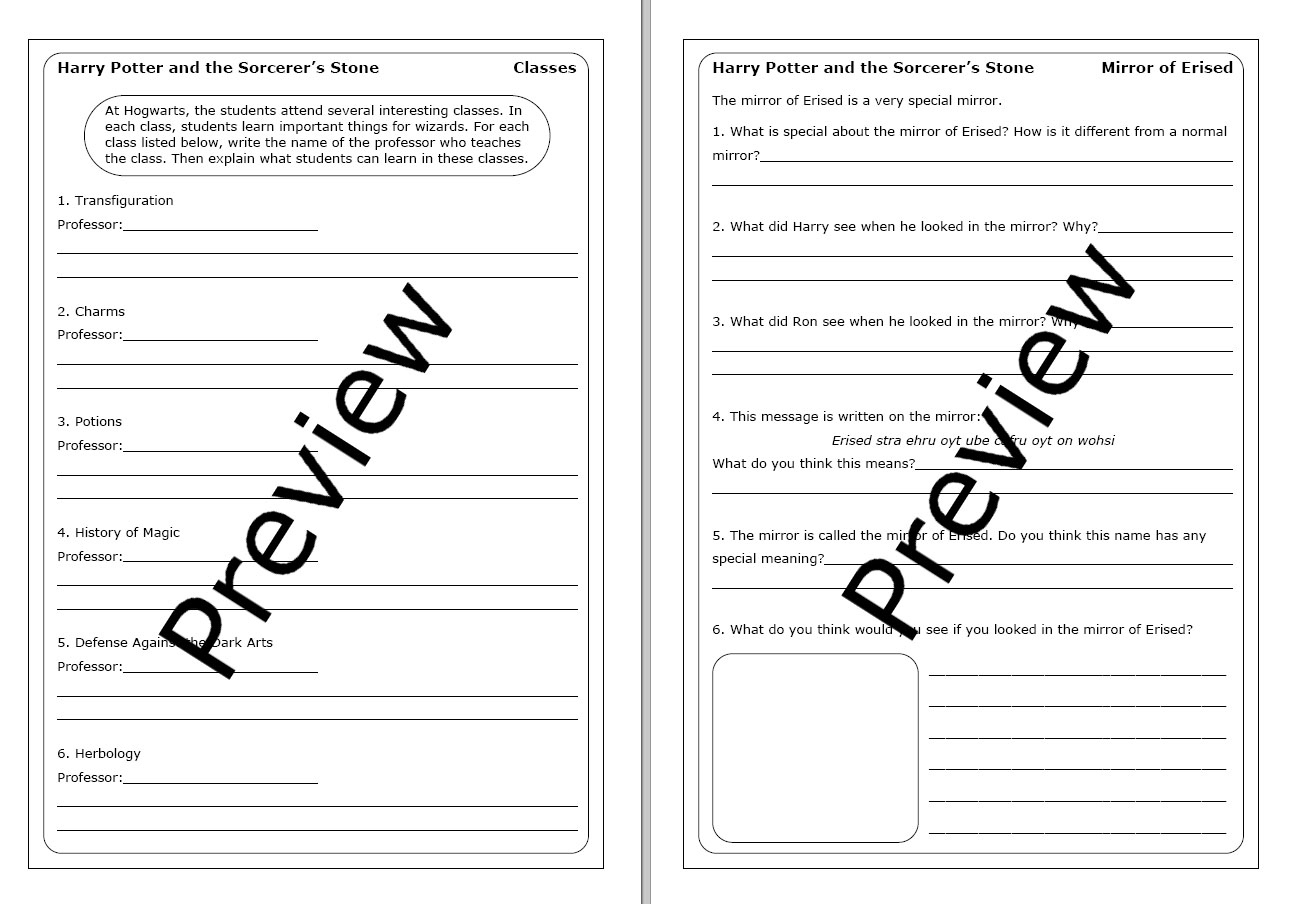 Harry Potter A Bundle Of Worksheets Made By Teachers