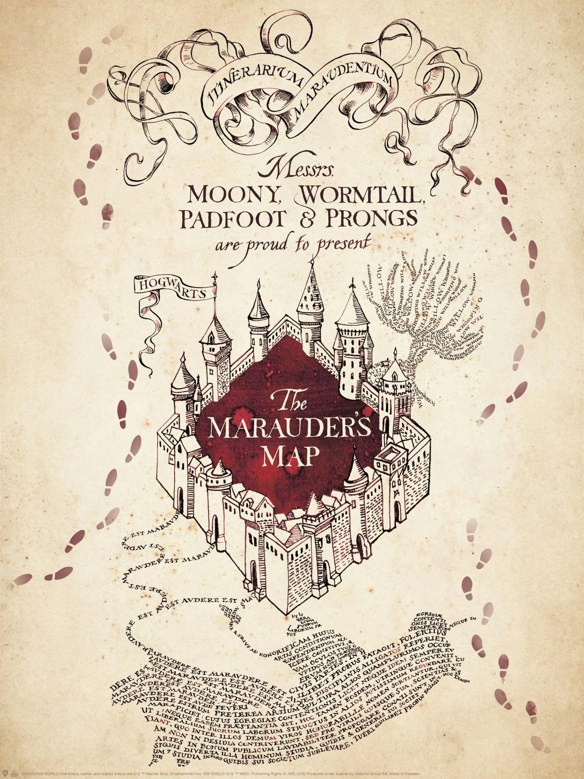 Harry Potter Marauder s Map Poster Desenio UK