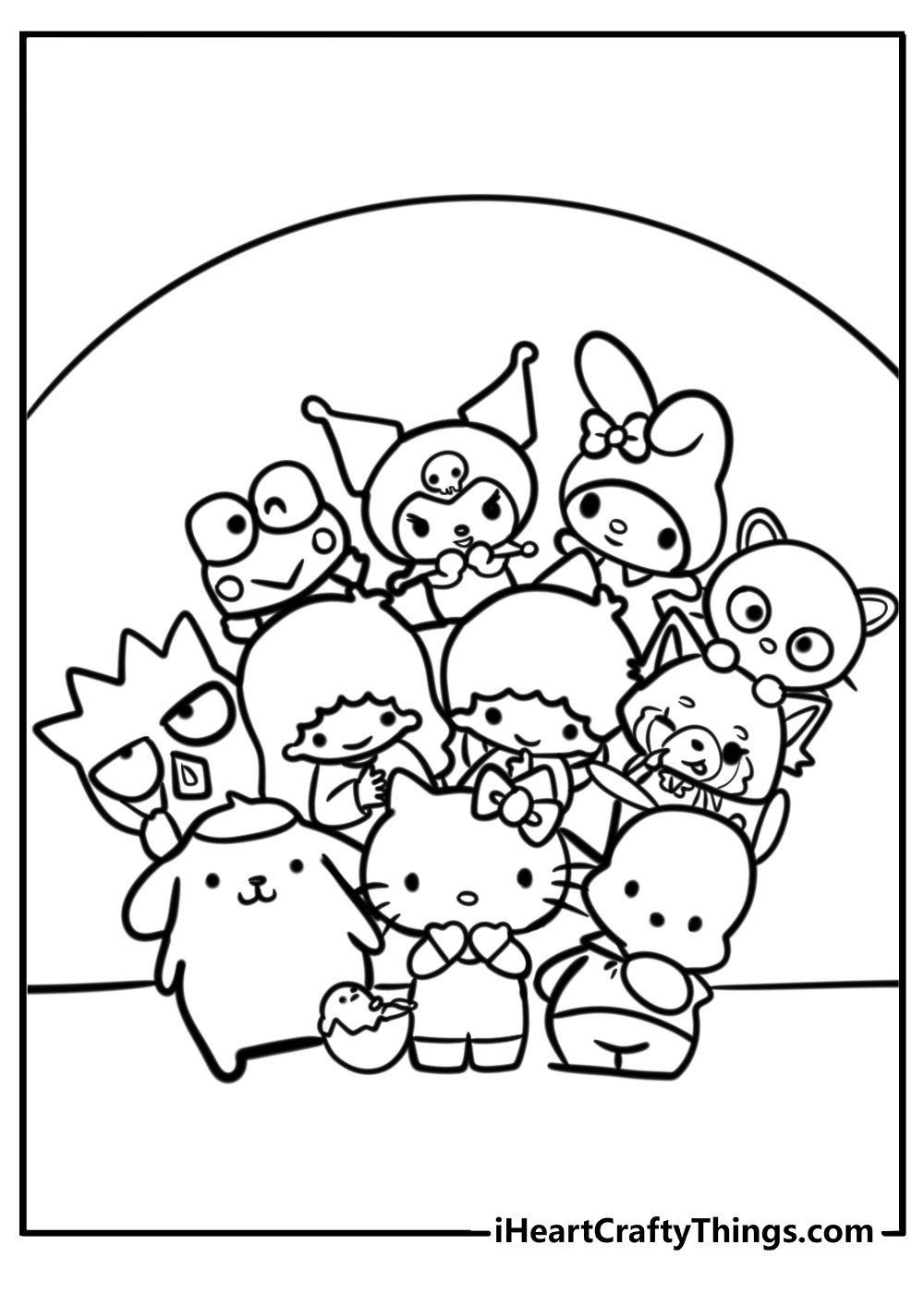 Printable Coloring Sheets Hello Kitty