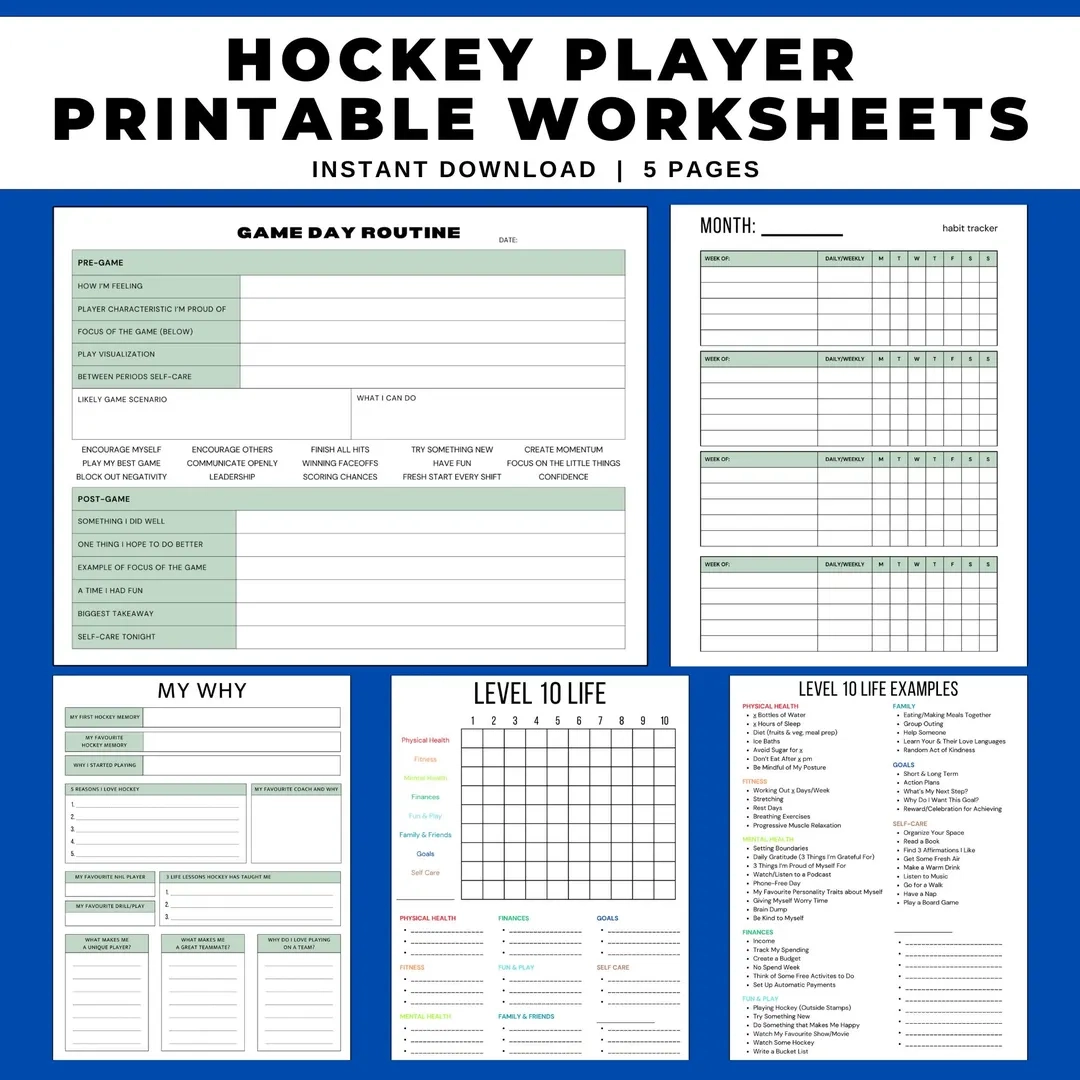 Printable Hockey Worksheets