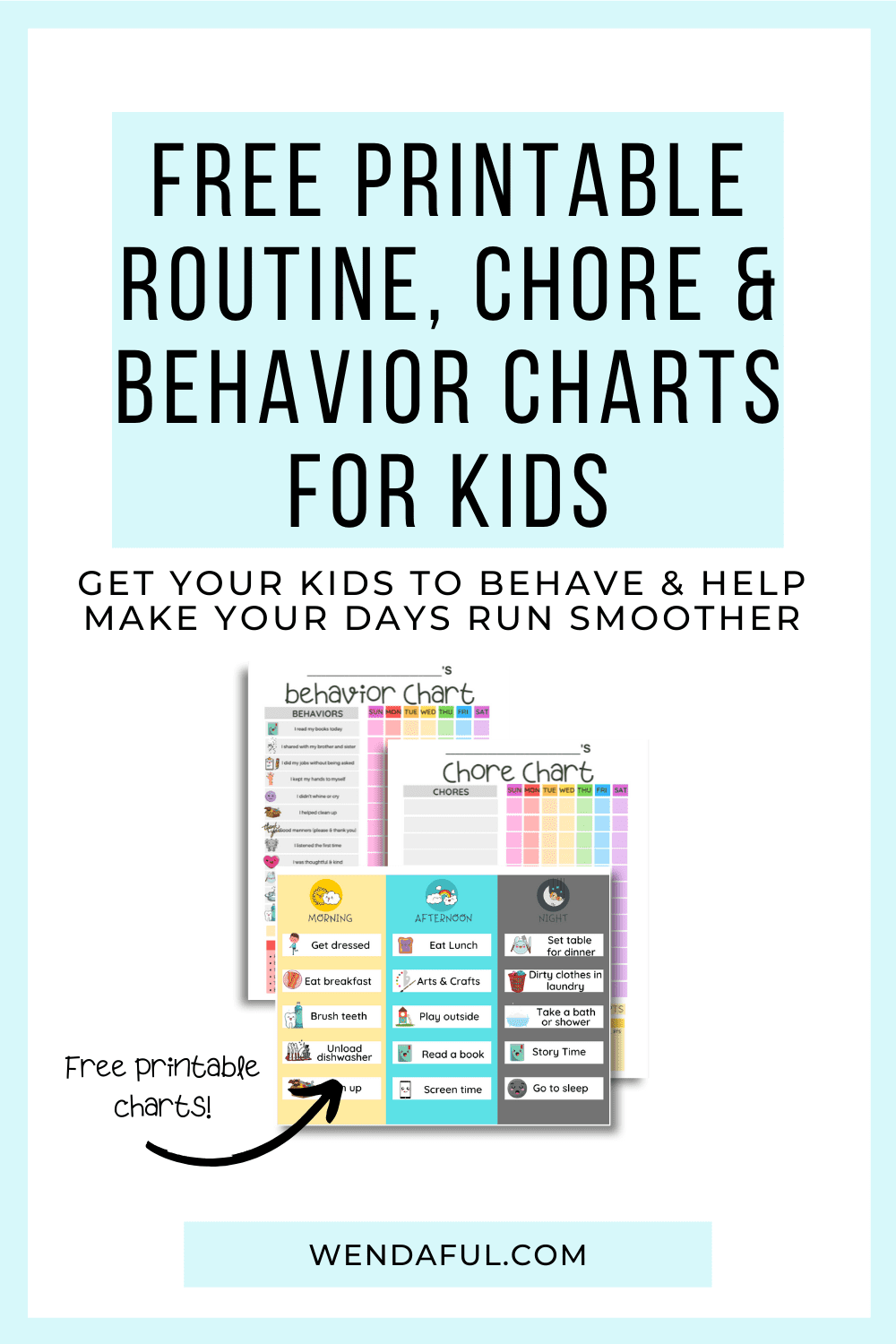 Printable Behavior Charts For Preschool Printable Behavior Charts For Preschool