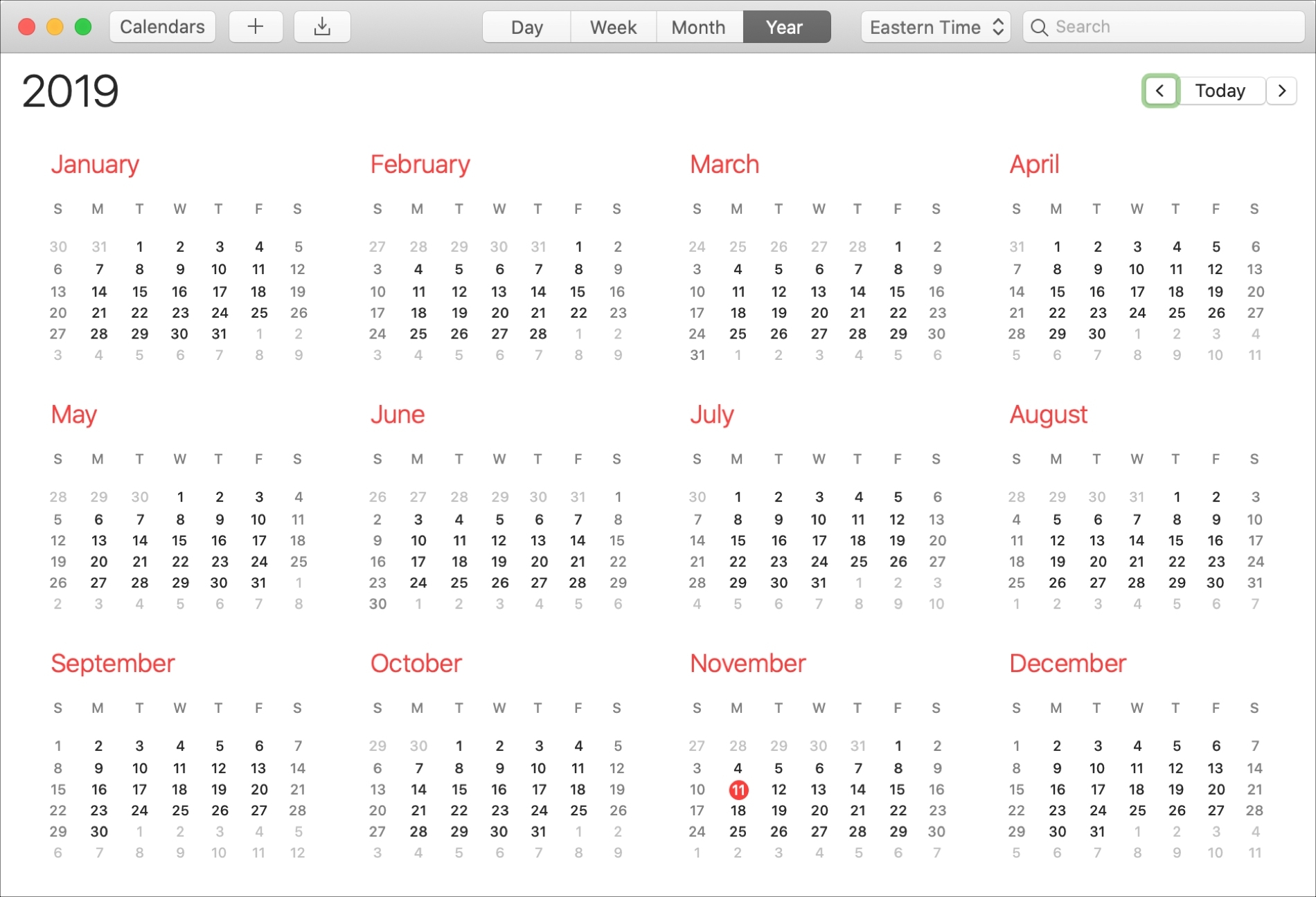 Printable Calendar Mac