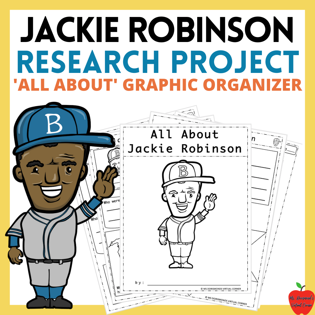 Jackie Robinson All About Research Project Graphic Organizer Biography Made By Teachers
