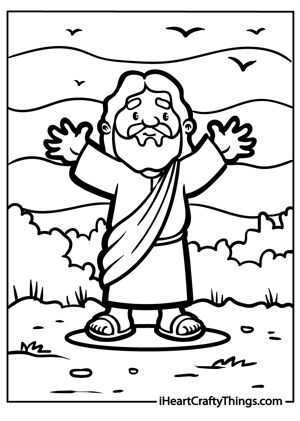 Jesus Coloring Sheets Printable