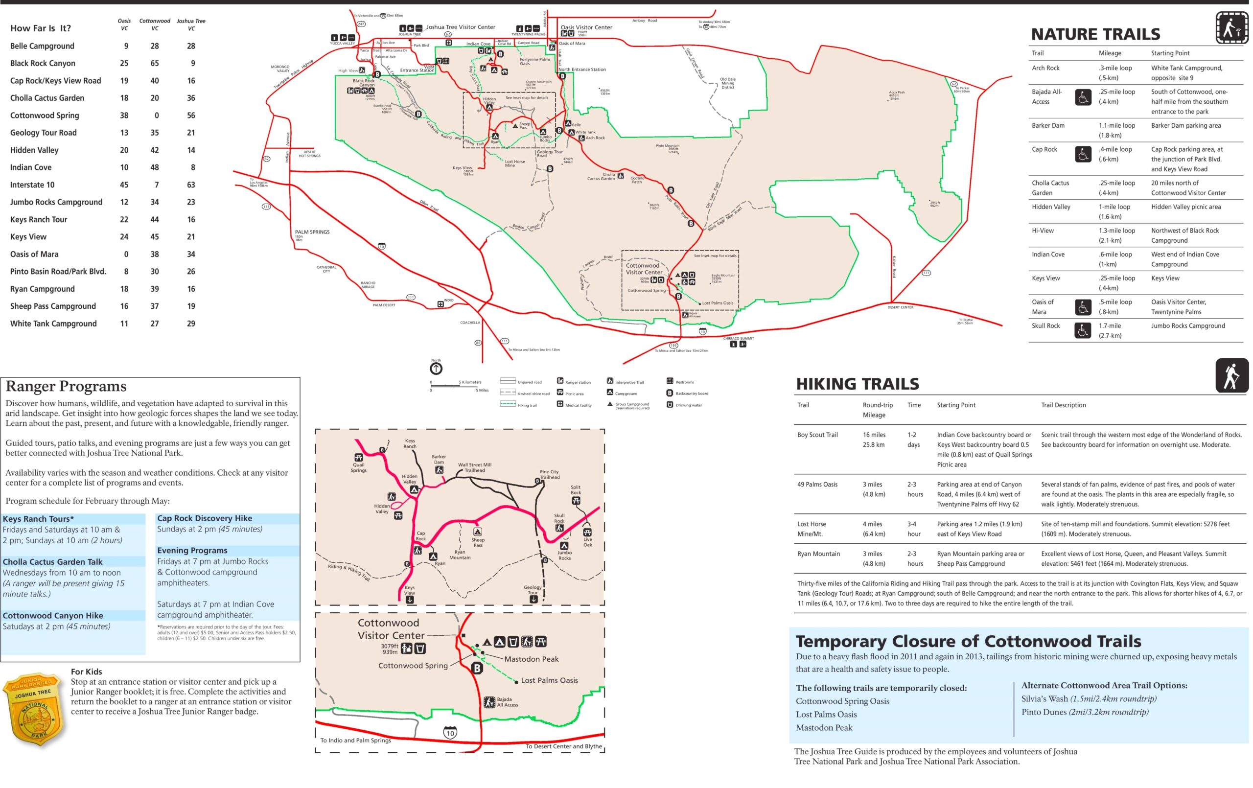 Joshua Tree National Park Trail Map Ontheworldmap Joshua Tree National Park Trail Map Ontheworldmap