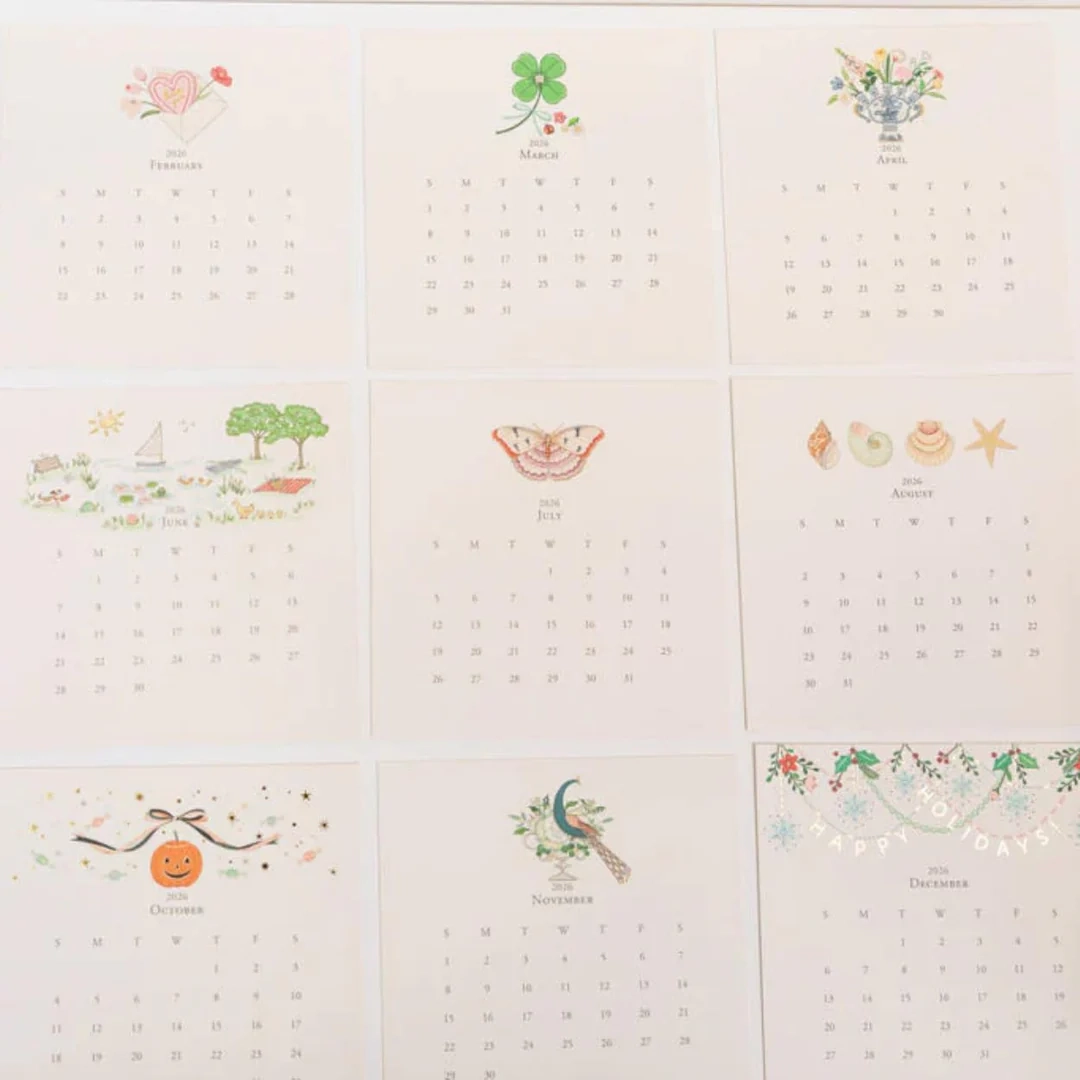 Karen Adams 2026 Calendar With Gold Easel Village Pomegranate