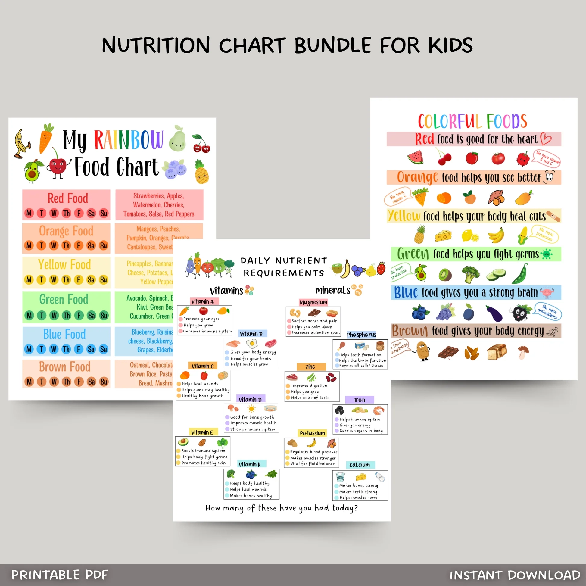 Printable Nutrition Chart Printable Nutrition Chart