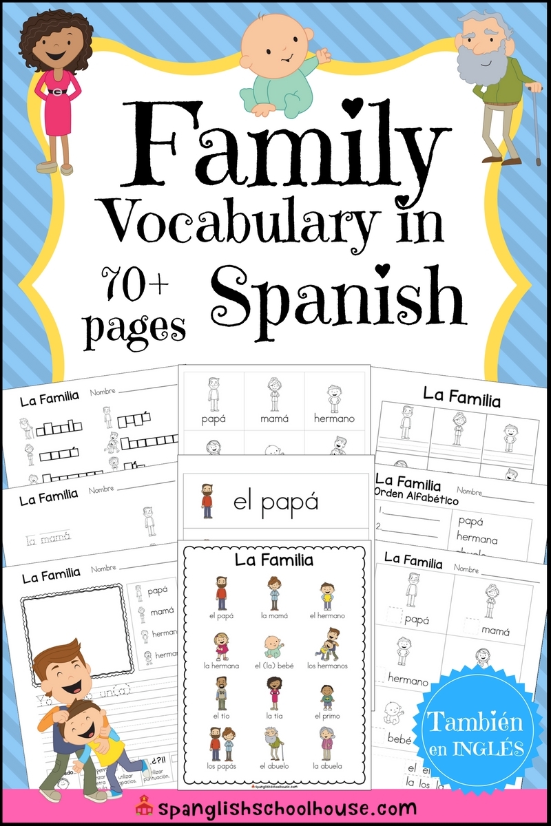 Printable Family Members In Spanish Worksheet