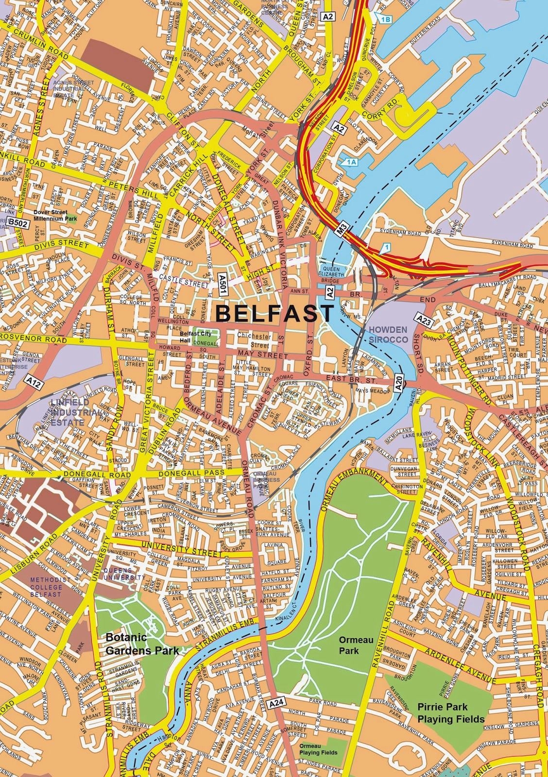 Large Belfast Maps For Free Download And Print High Resolution And Detailed Maps