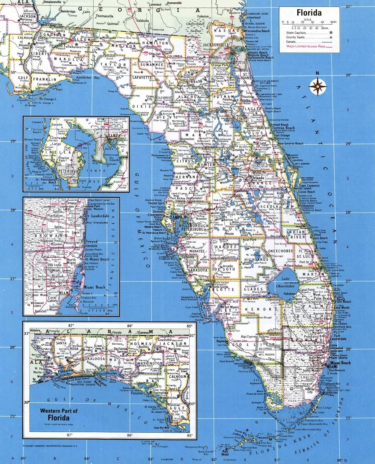 Printable Florida Map With Cities