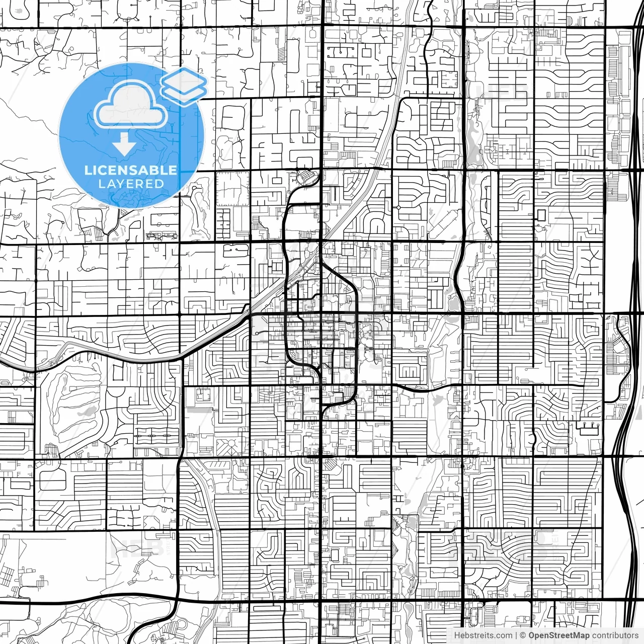 Layered Pdf Map Of Scottsdale Arizona United States HEBSTREITS