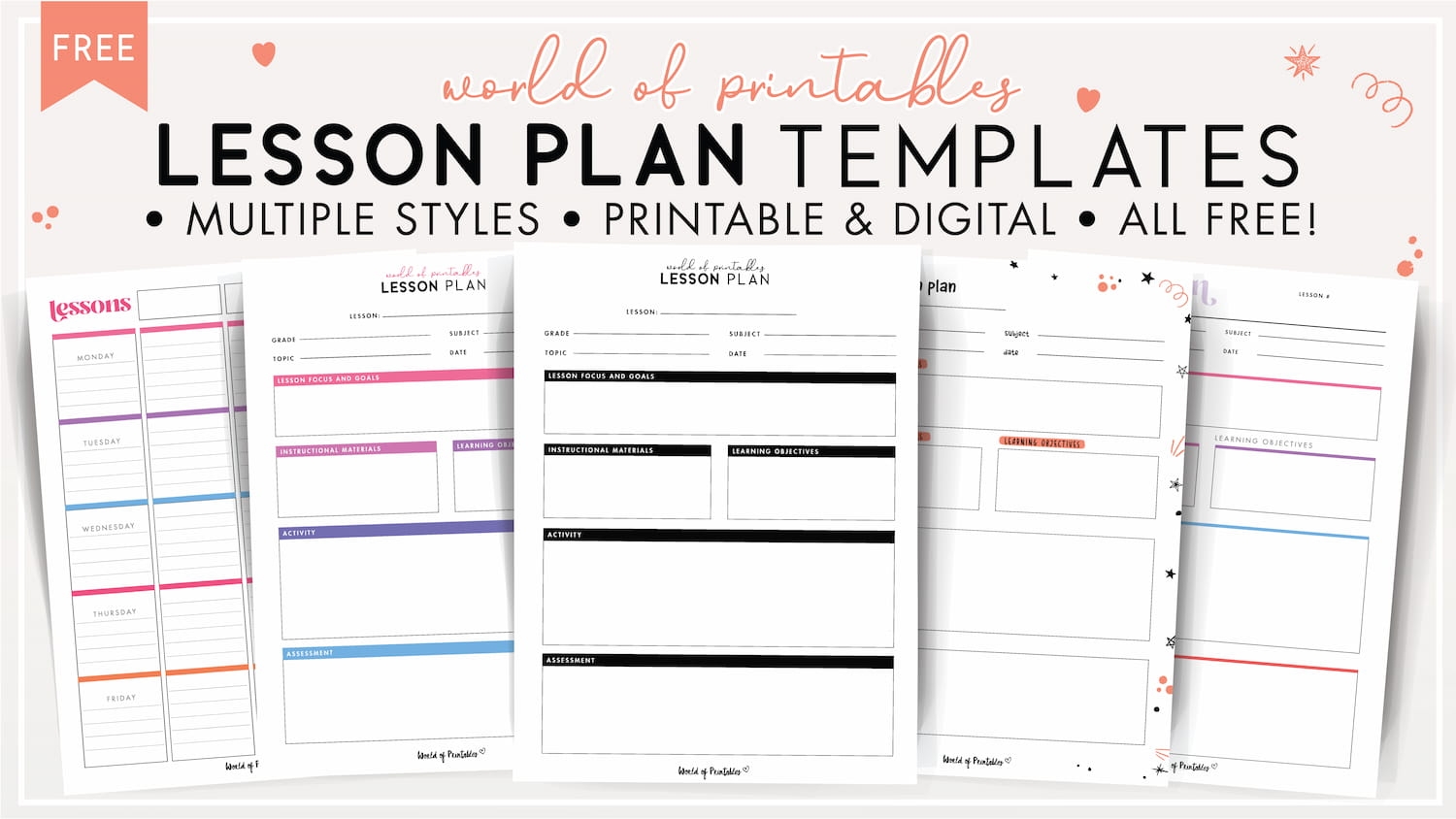 Free Printable Lesson Plan Sheets