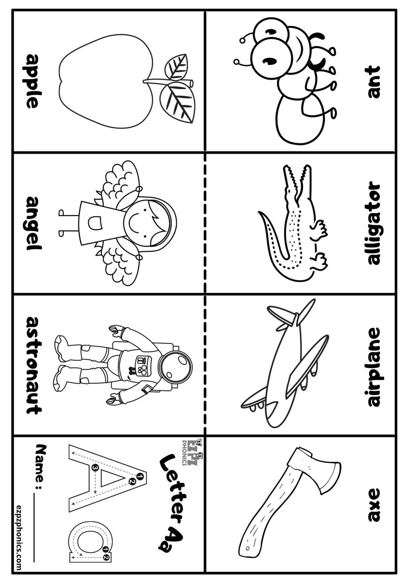Letter A Coloring Sheet Printable