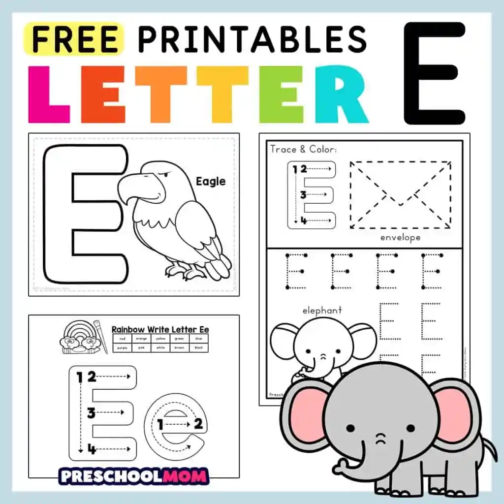Letter E Preschool Printables Preschool Mom