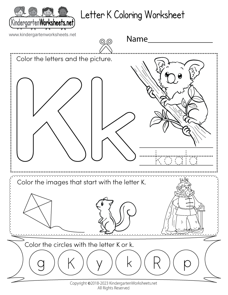 Letter K Worksheets Free Printables