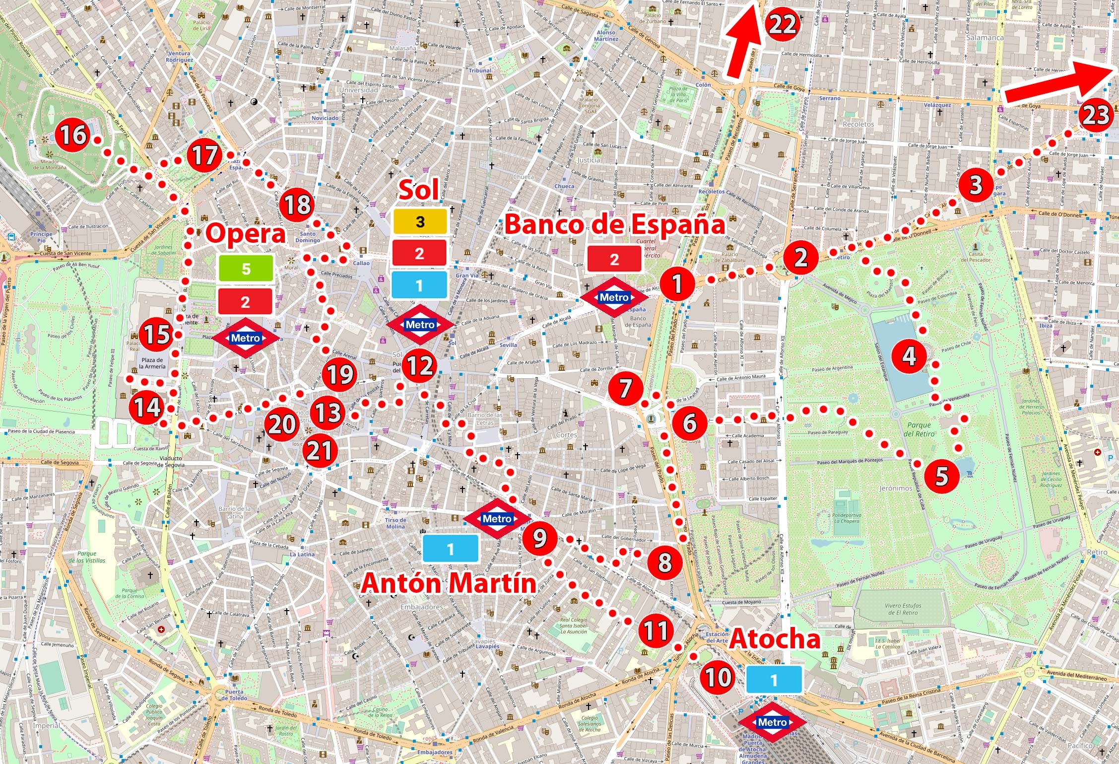 Printable Tourist Map Of Madrid