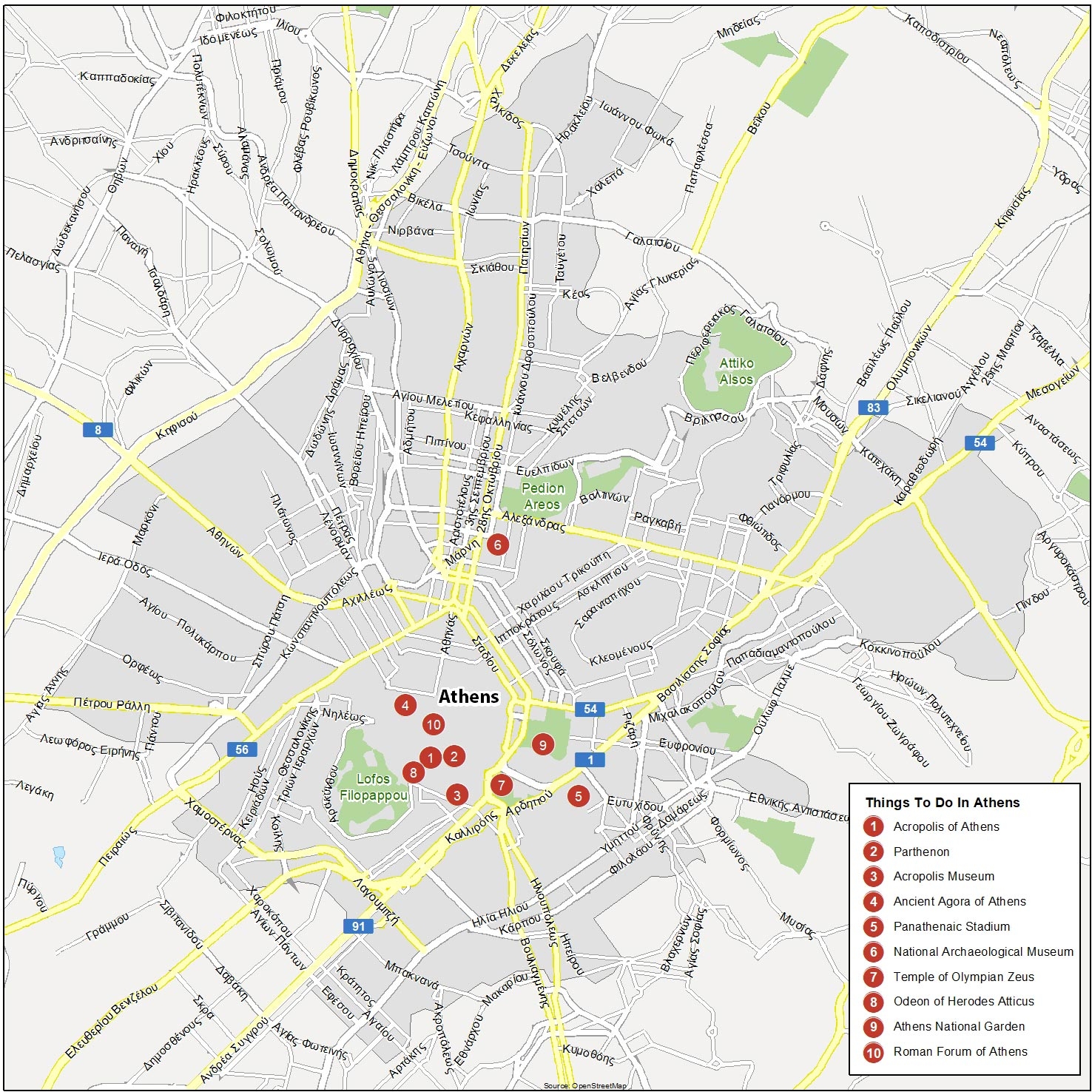 Map Of Athens Greece GIS Geography