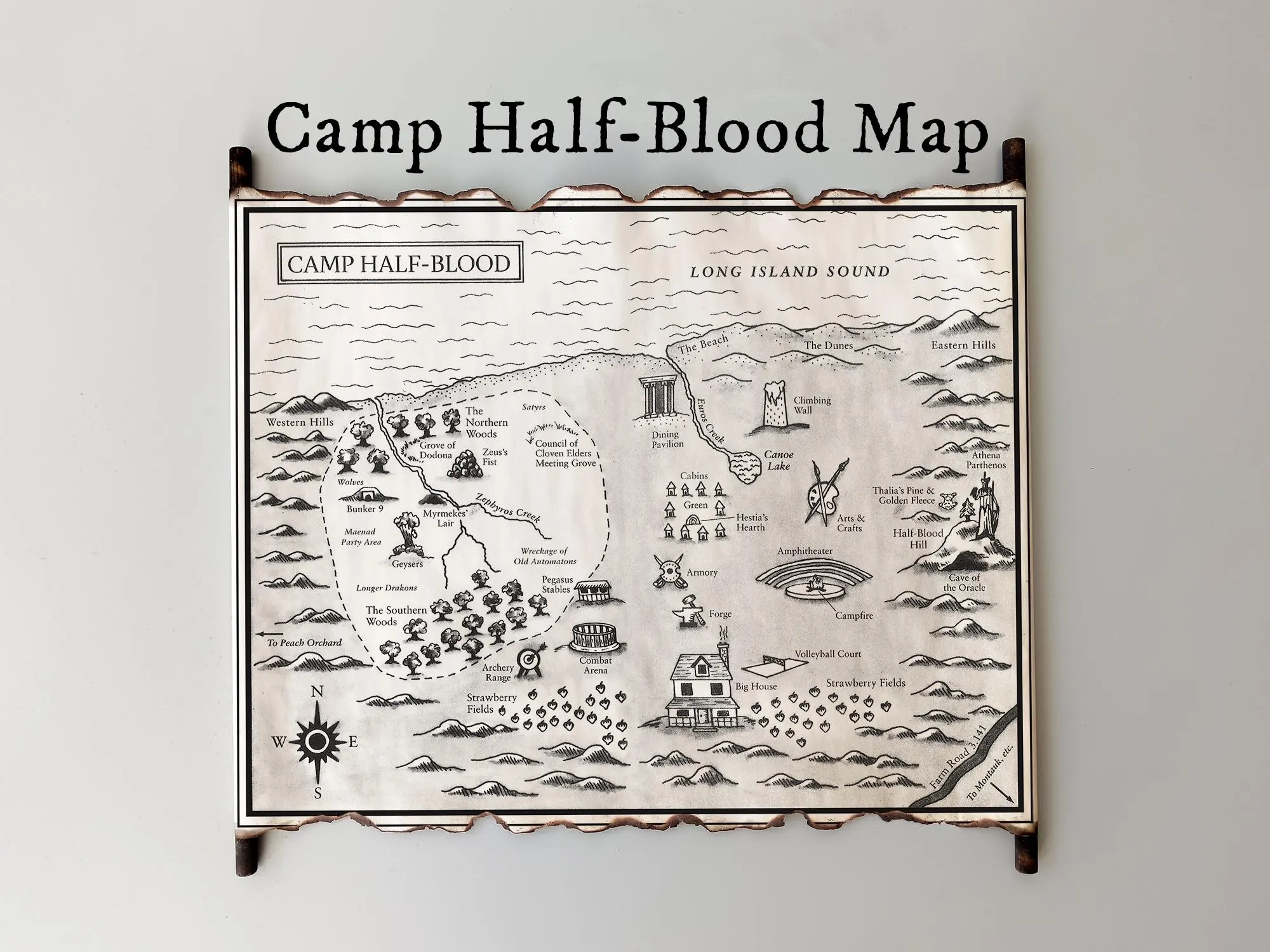 Map Of Camp Halfblood Etsy