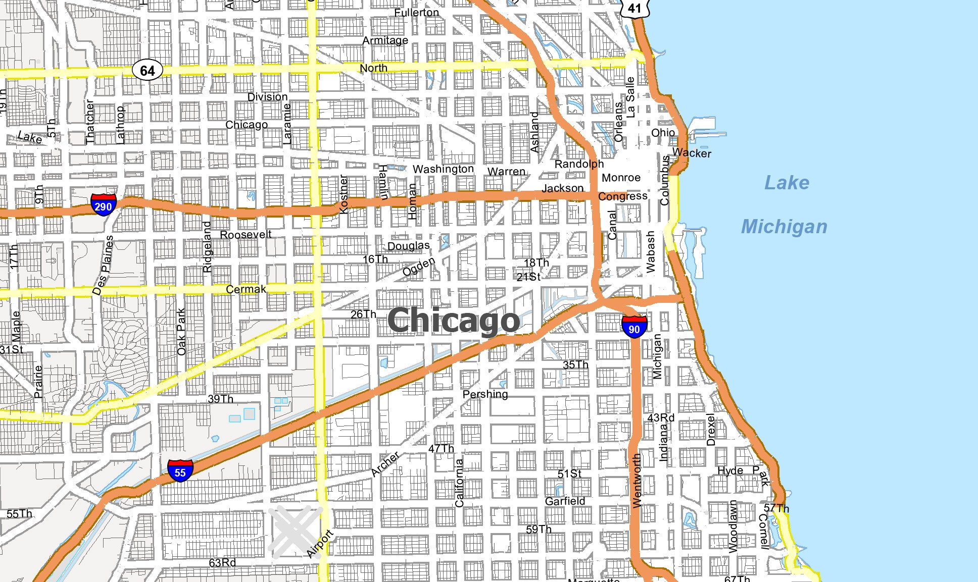 Map Of Chicago Illinois GIS Geography