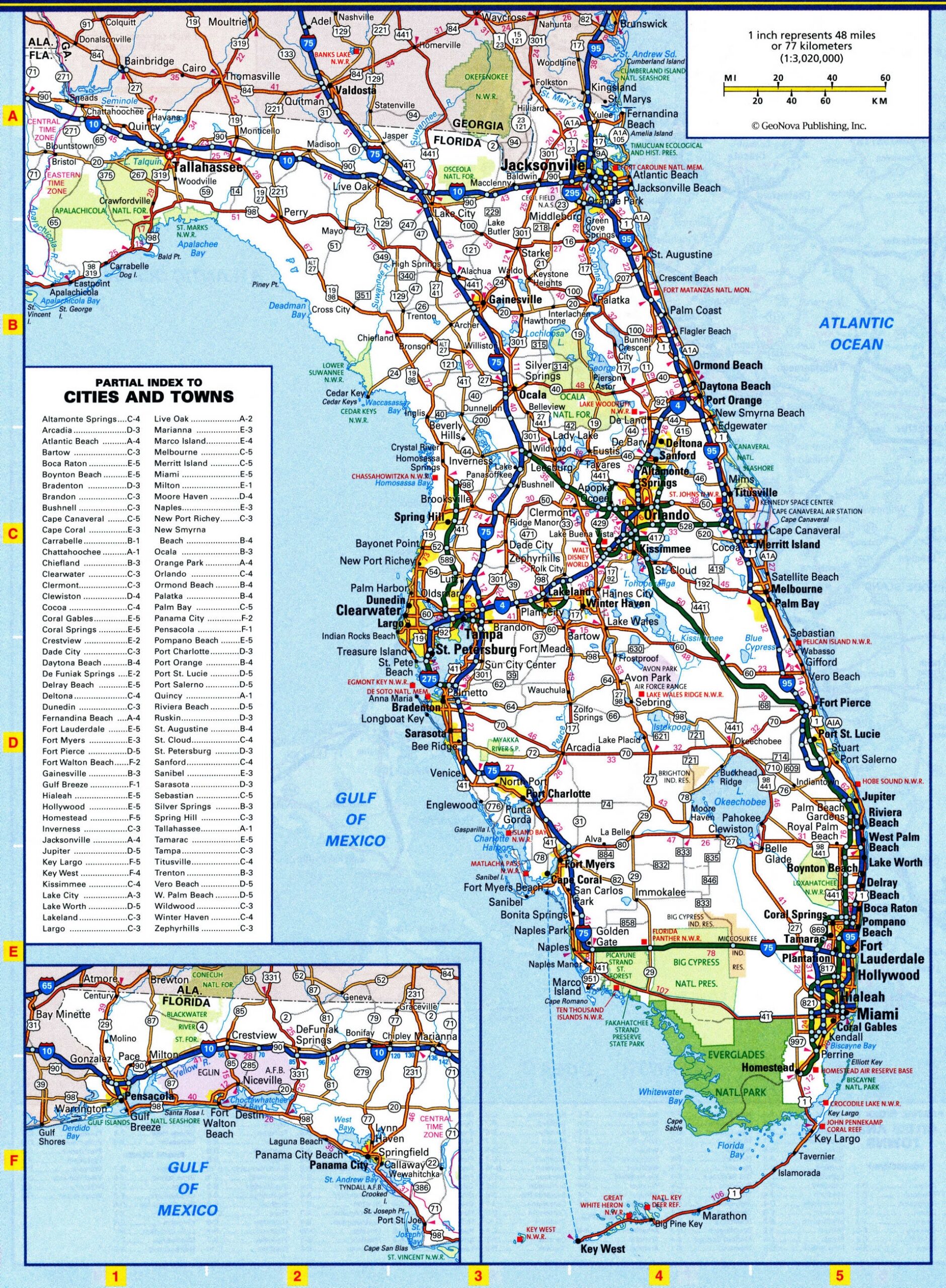 Map Of Florida Roads And Highways Free Printable Road Map Of Florida