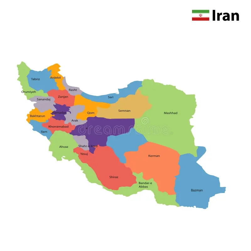 Printable Map Of Iran