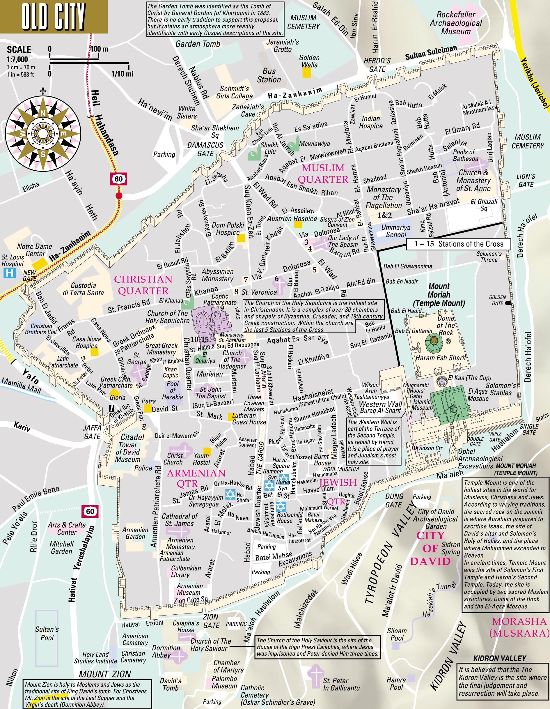 Map Of Jerusalem Offline Map And Detailed Map Of Jerusalem City