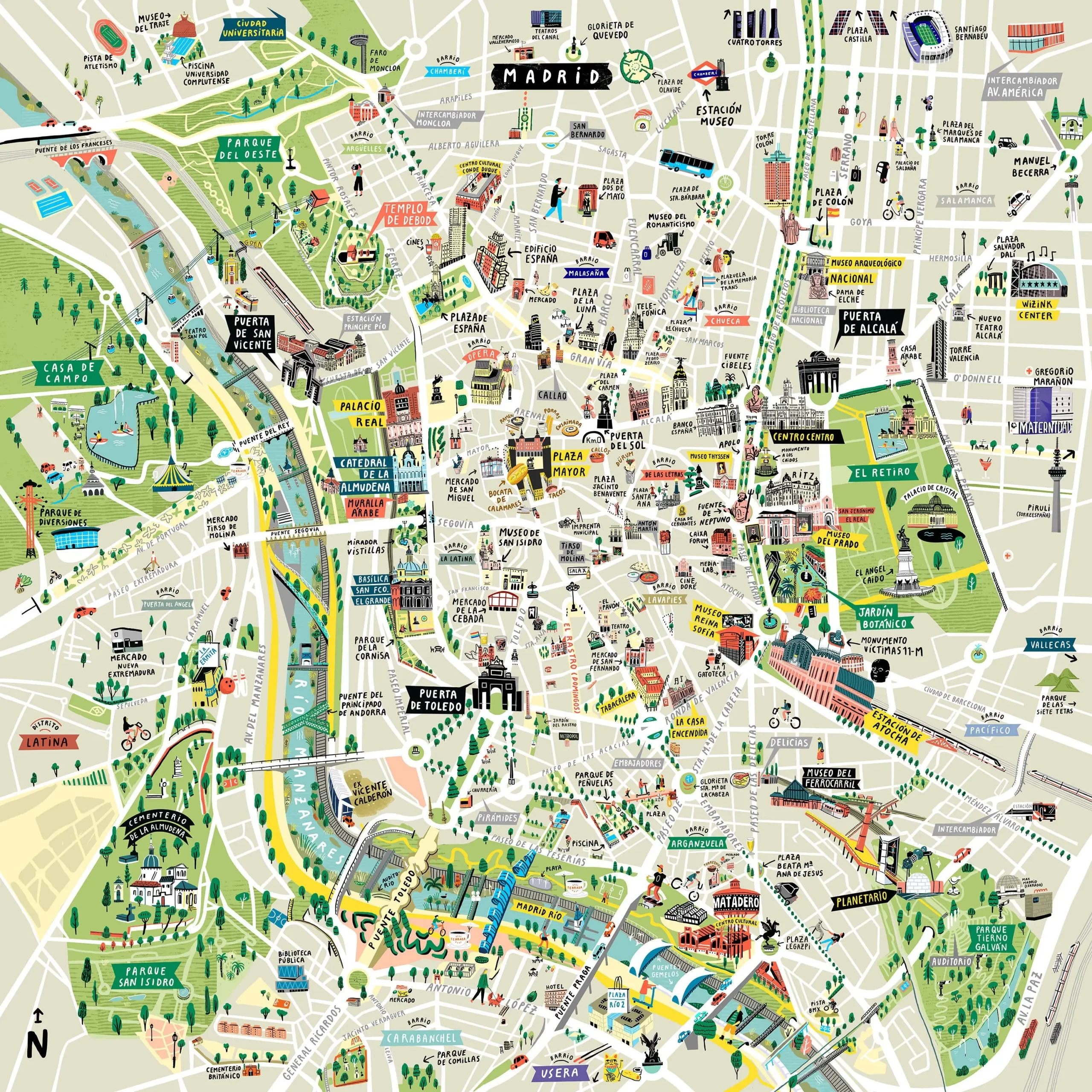 Map Of Madrid FineArt Latinoamerica