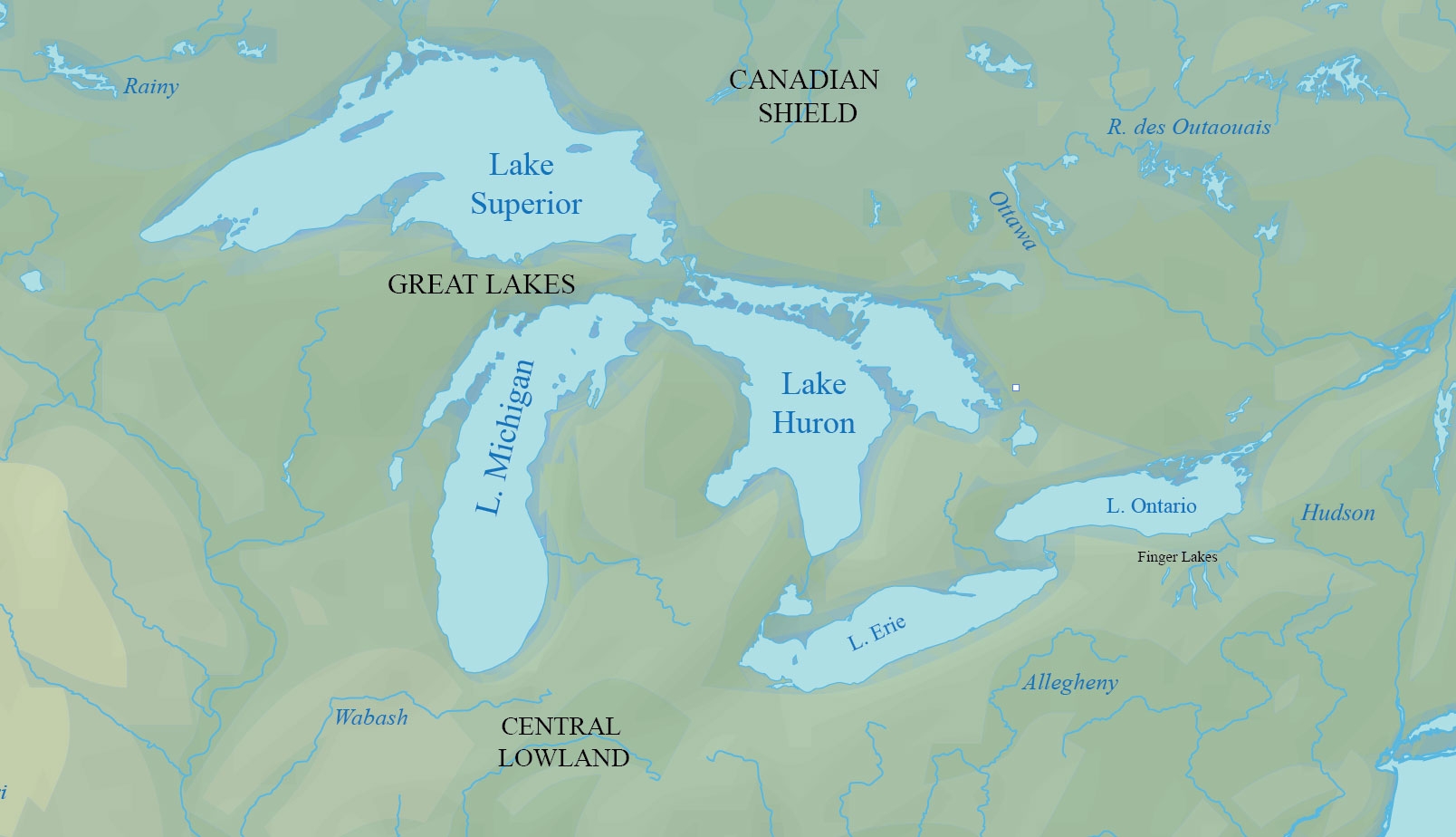 Great Lakes Map Printable