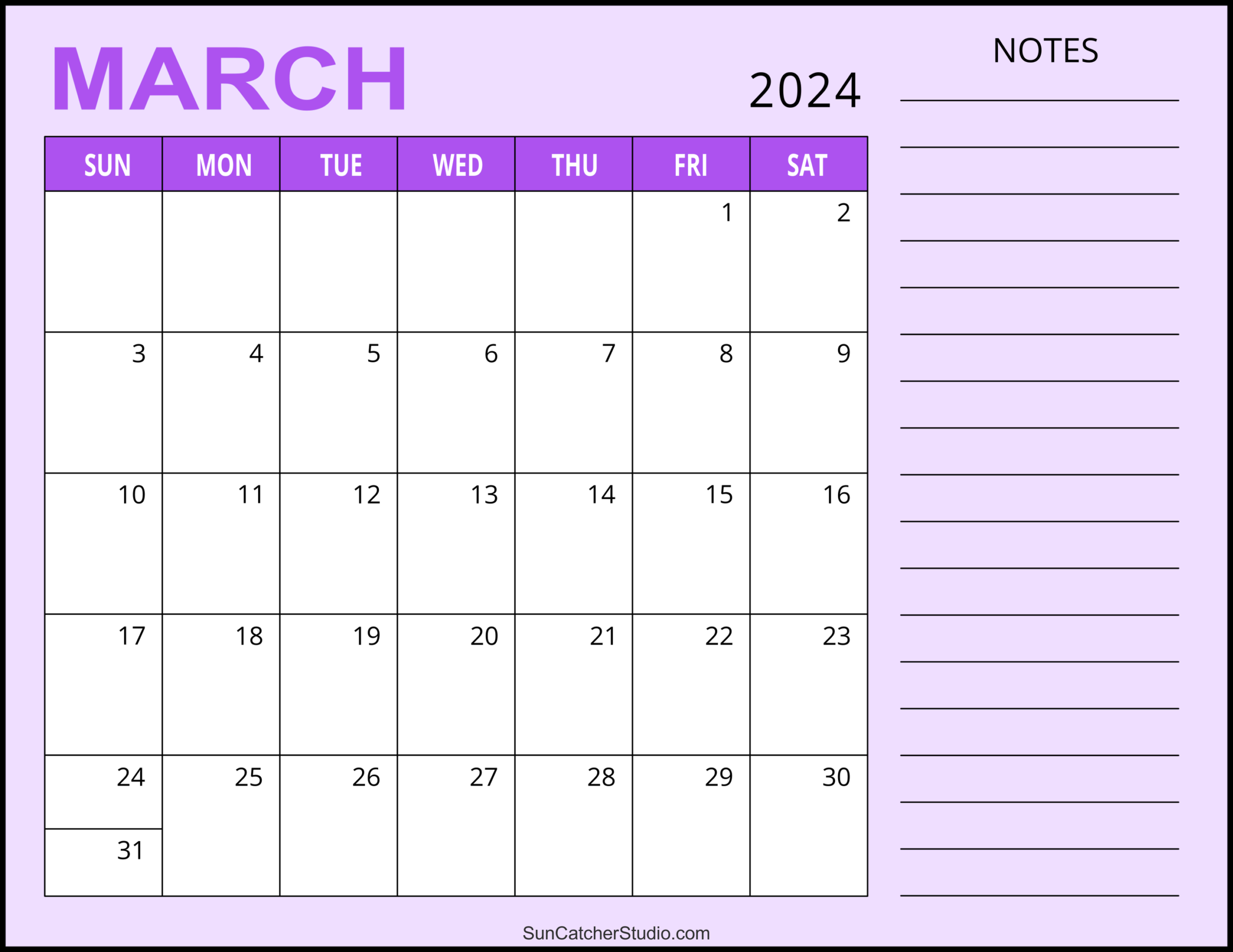 March 2024 Calendar Free Printable Free Printables Monograms Design Tools Patterns U0026 DIY Projects