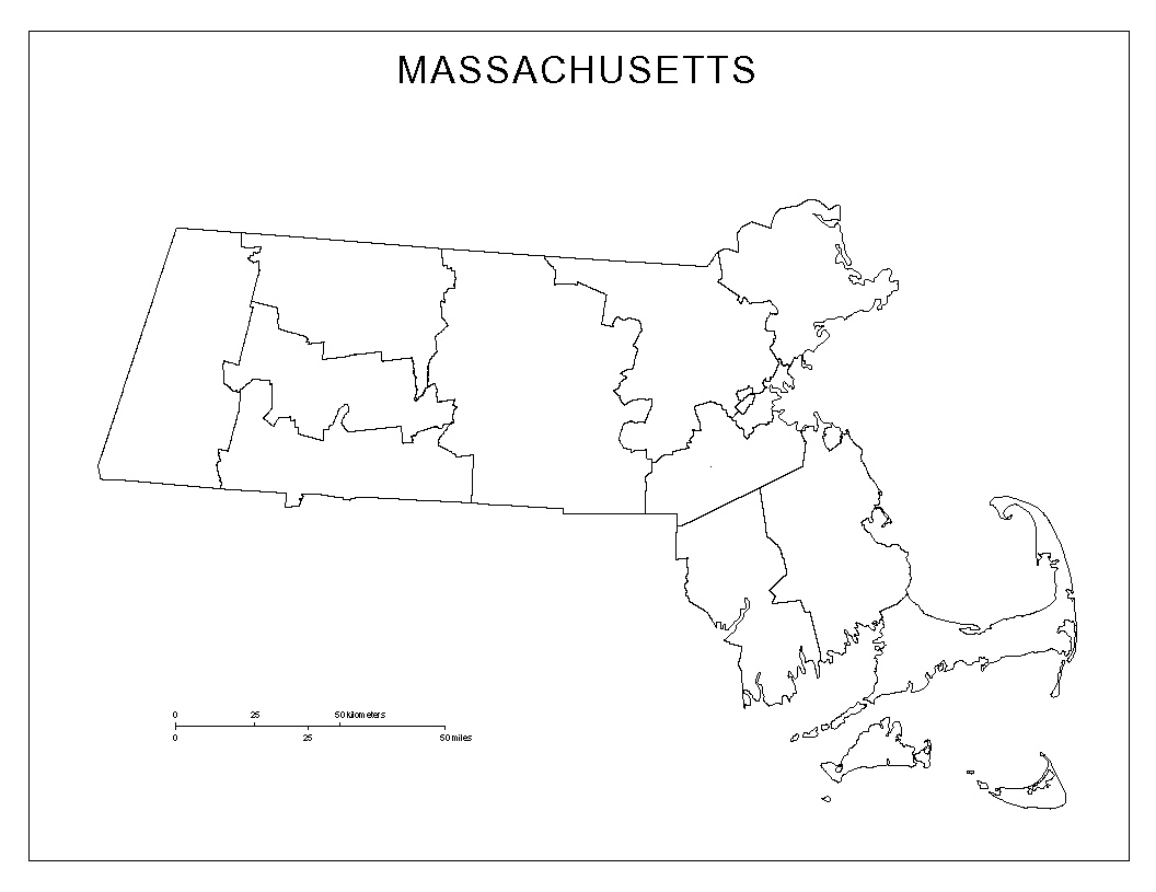 Blank New England Map Printable