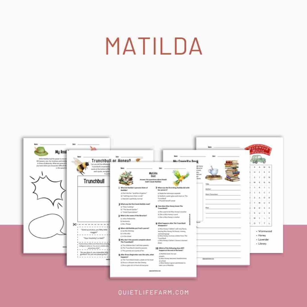 Printable Matilda Worksheets Pdf