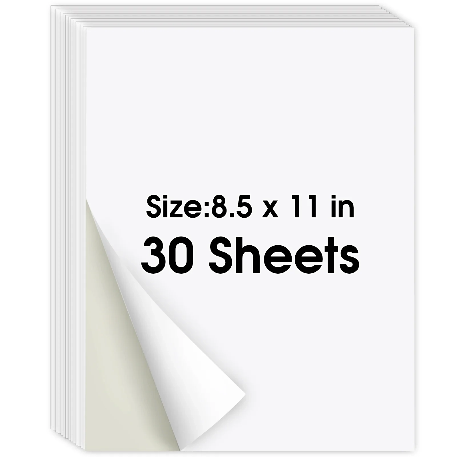 MaxGear 30 Sheets Printable Sticker Paper For Inkjet Printer 8 5 x11 Matte Sticker Printer Paper Full Sheet Labels Strong Adhesive Dries Quickly Holds Ink Well Walmart