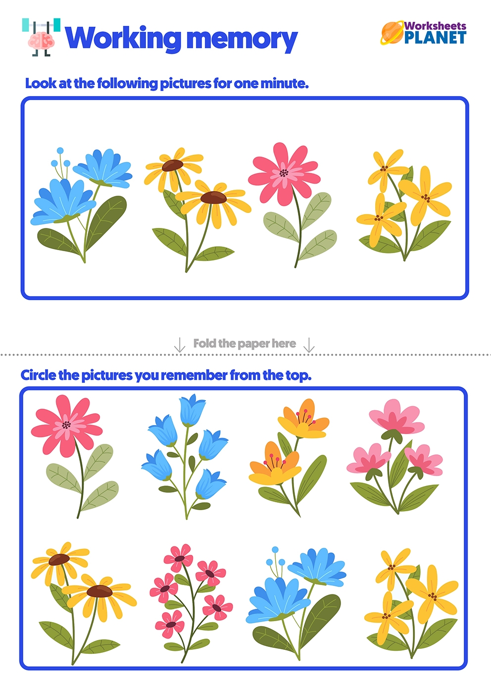 Free Printable Memory Worksheets