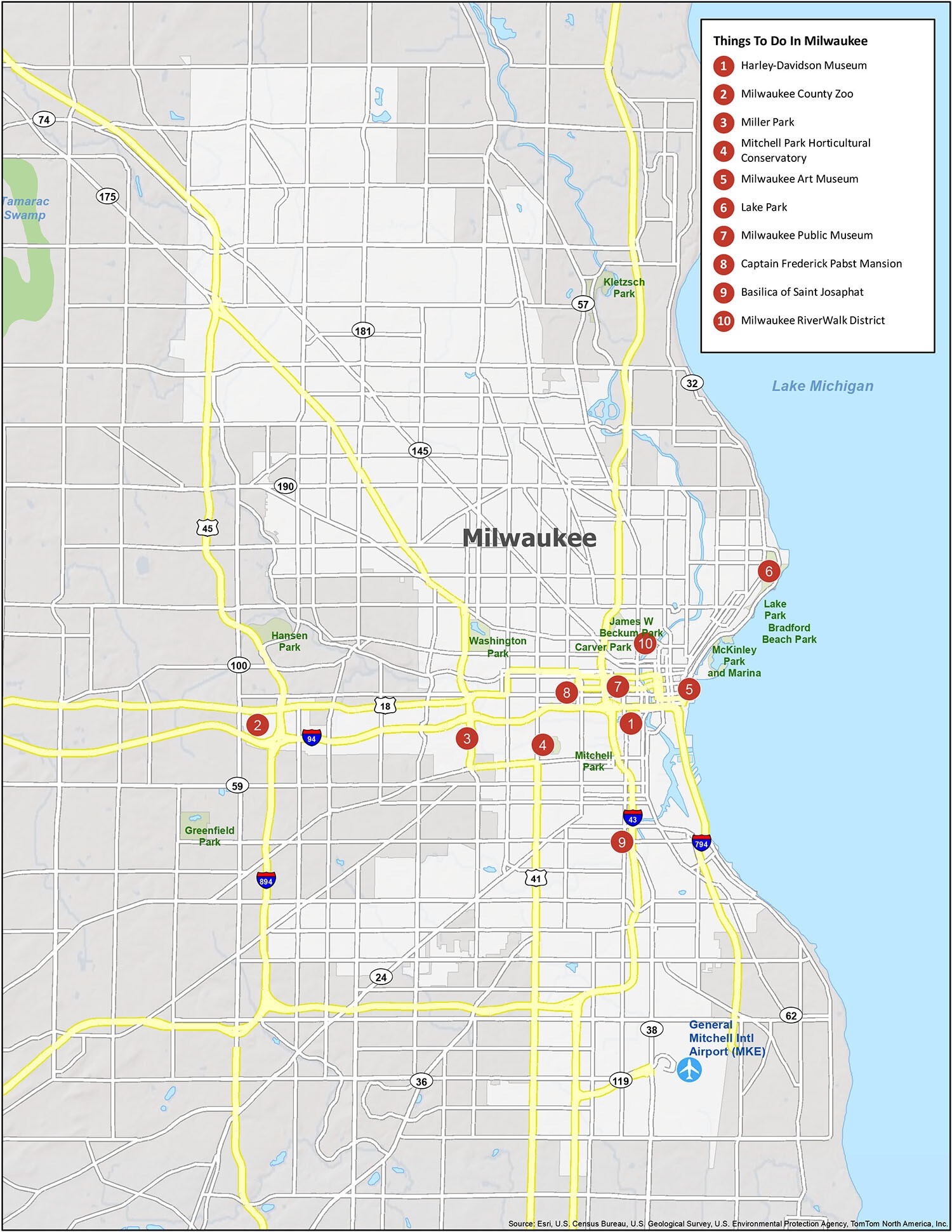 Printable Map Of Downtown Milwaukee