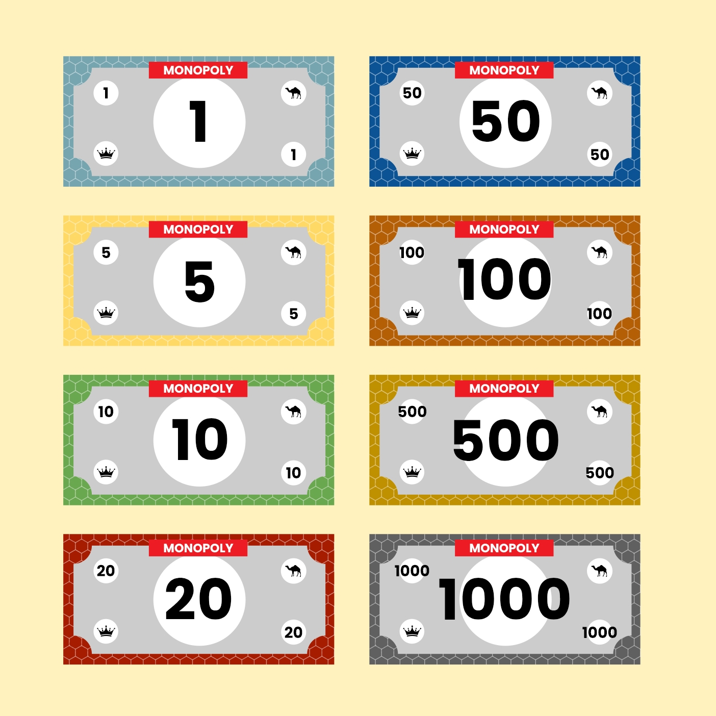 Monopoly Money Printable Sheets