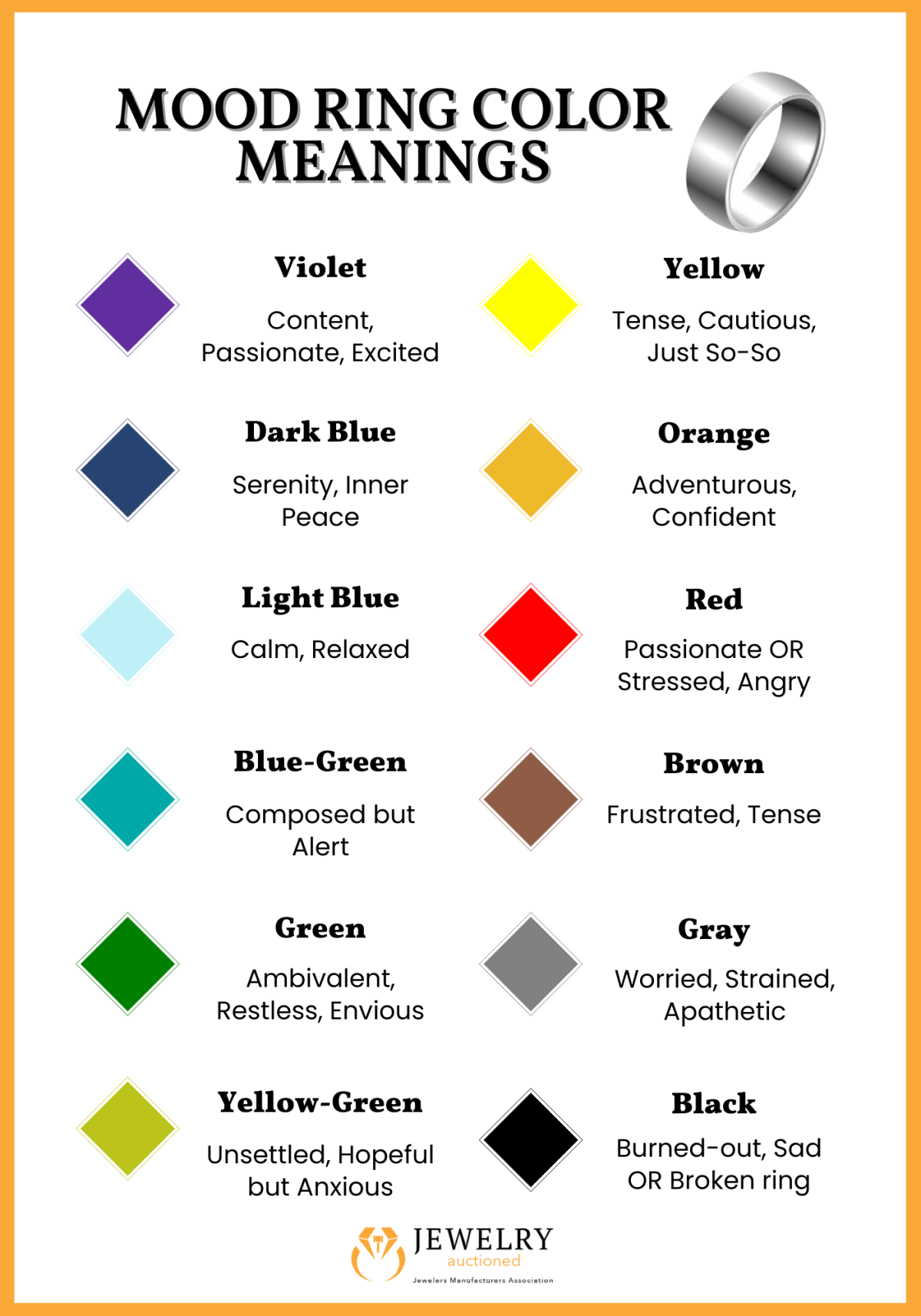 Mood Ring Color Chart Printable Outlet The Mood Ring Chart Outlet 