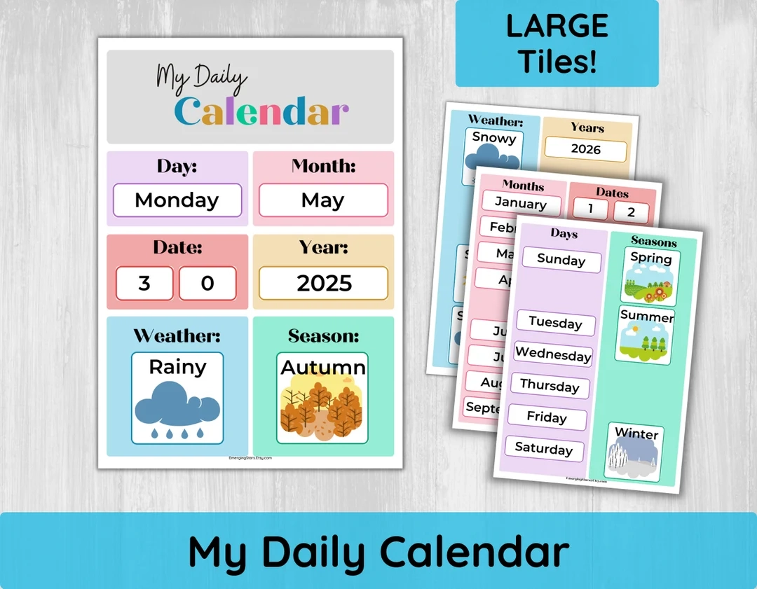 My Daily Calendar Montessori Interactive Calendar Morning Routine For Children To Learn About The Weather Days Months Dates Seasons Etsy My Daily Calendar Montessori Interactive Calendar Morning Routine For Children To Learn About The Weather Days Months Dates Seasons Etsy