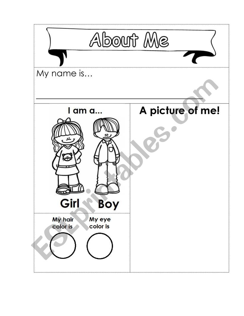 Printable My Name Is Worksheets