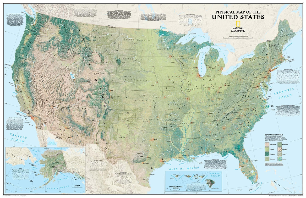 National Geographic United States Physical Wall Map World Maps Online