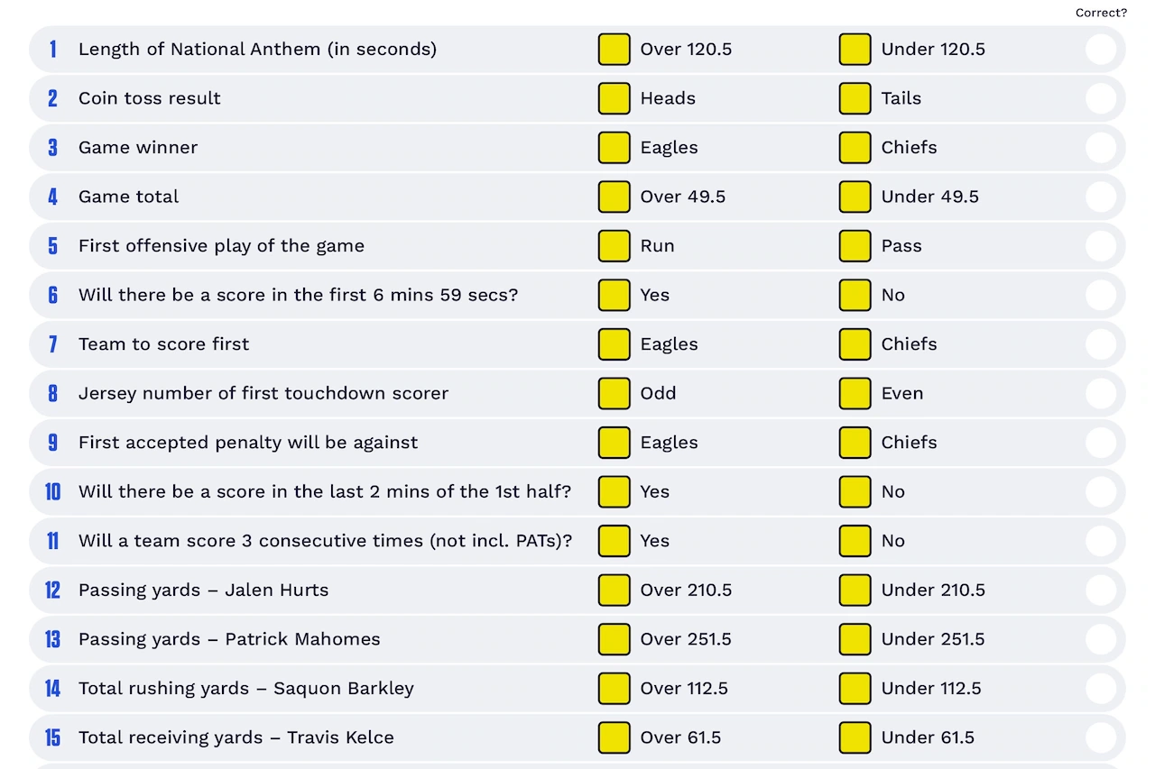 New Super Bowl Prop Bet Sheet For 2025 Released free Printable PDF Syracuse New Super Bowl Prop Bet Sheet For 2025 Released free Printable PDF Syracuse