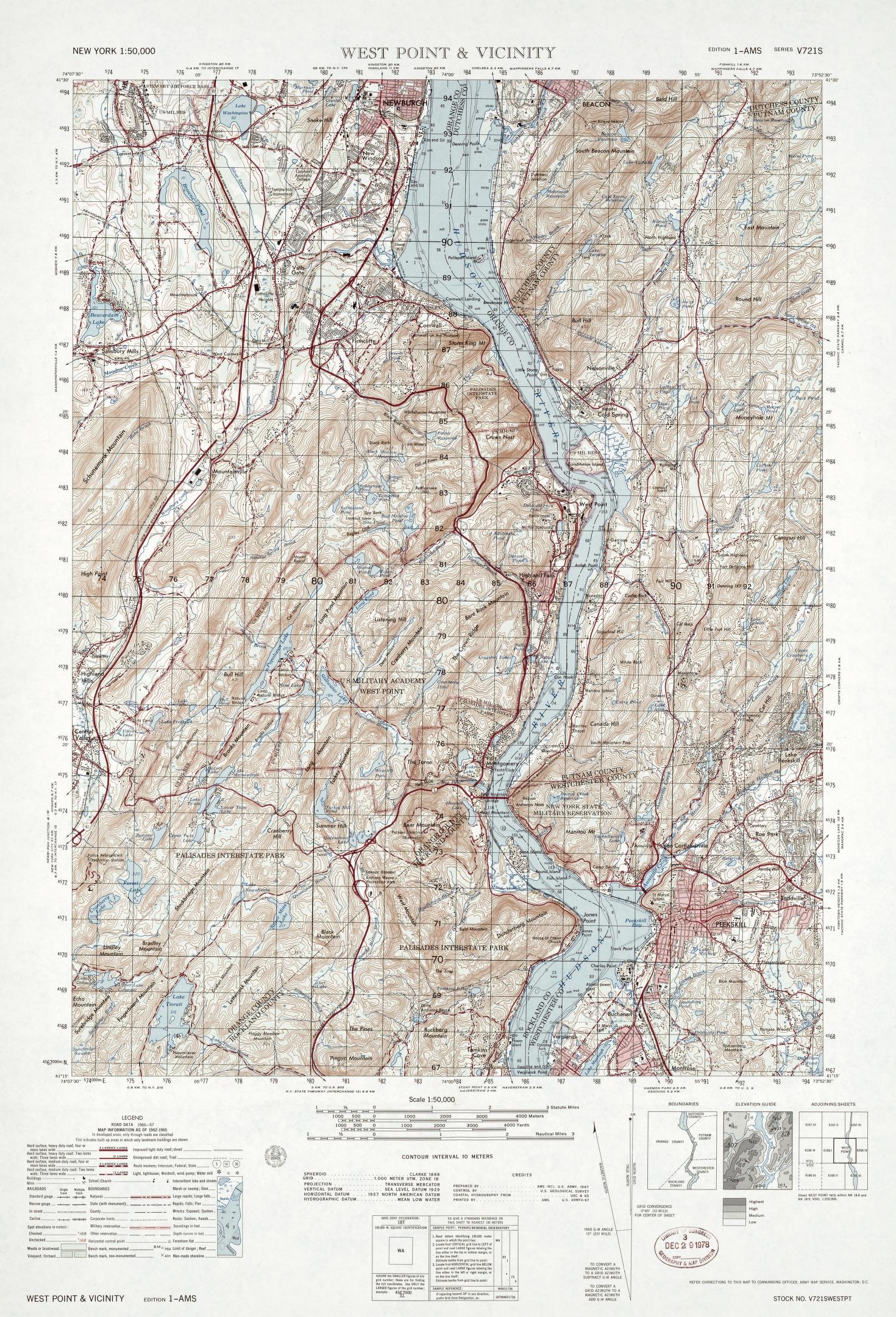 New York 1 50 000 West Point Vicinity Library Of Congress