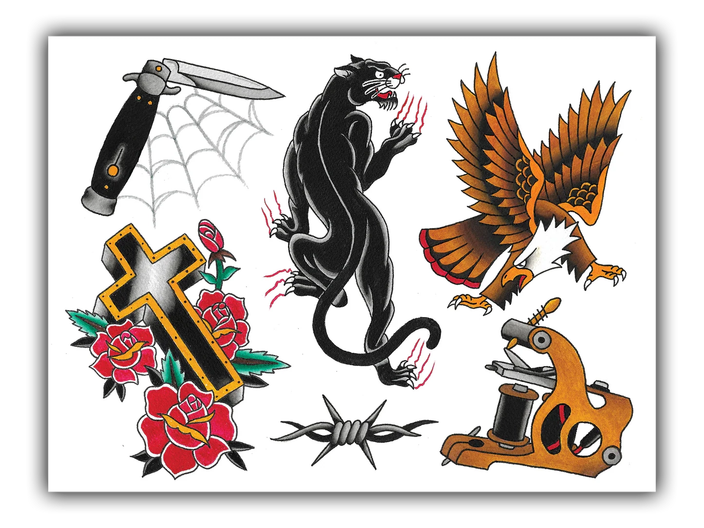 No 2 Traditional Starter Tattoo Flash Sheet Second Best Collective