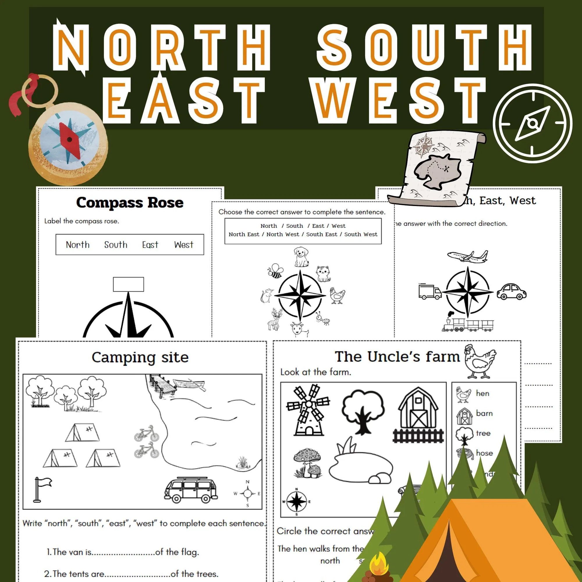 Printable Compass Activity Worksheet