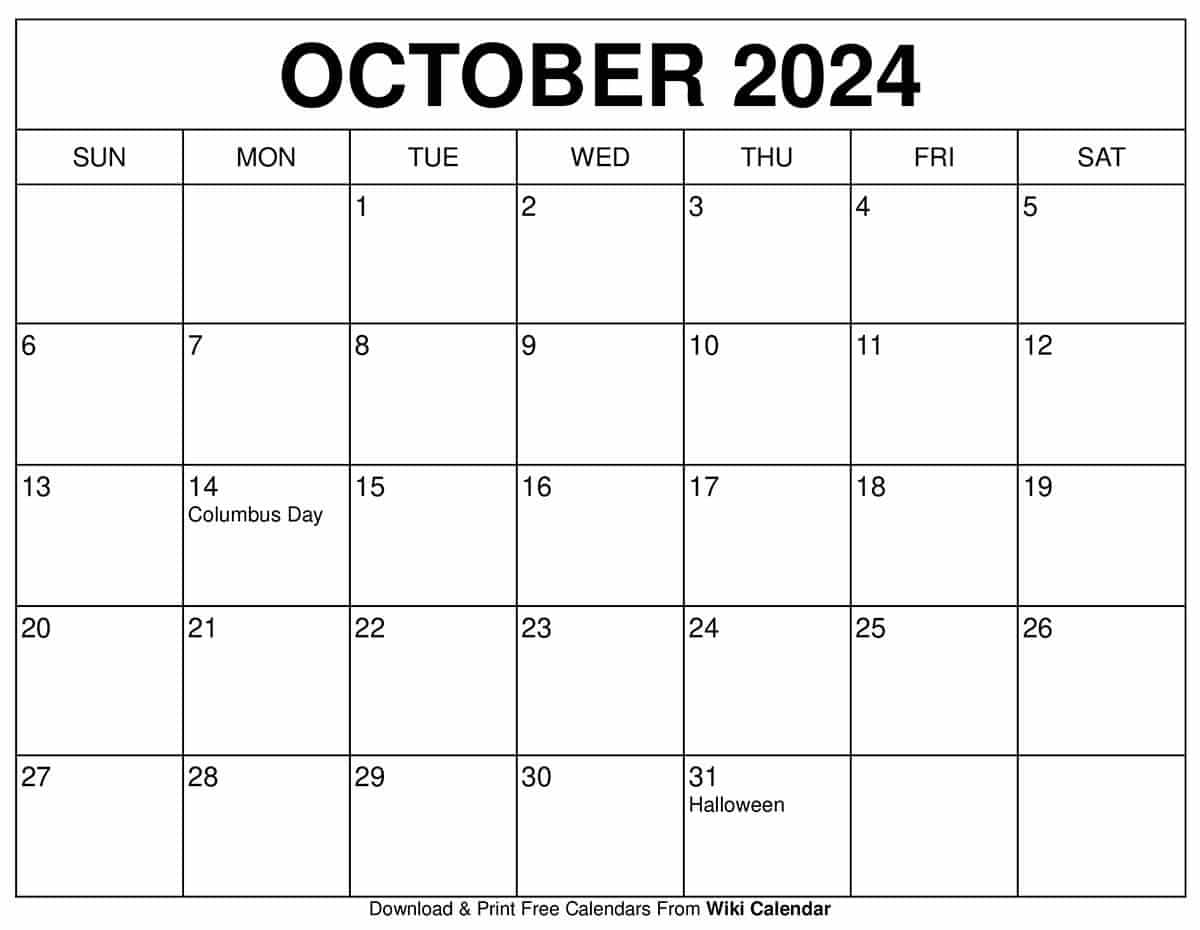 October 2025 Calendar Printable Templates More