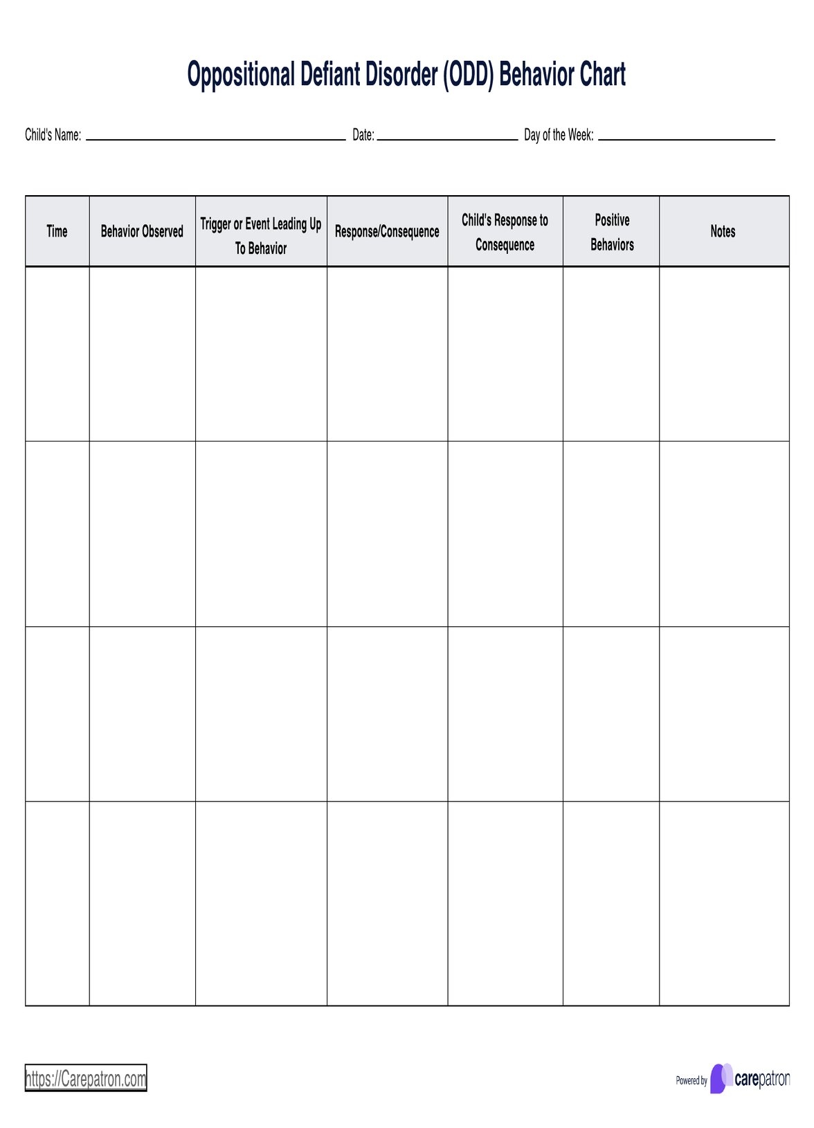 Odd Behavior Charts Example Free PDF Download Odd Behavior Charts Example Free PDF Download