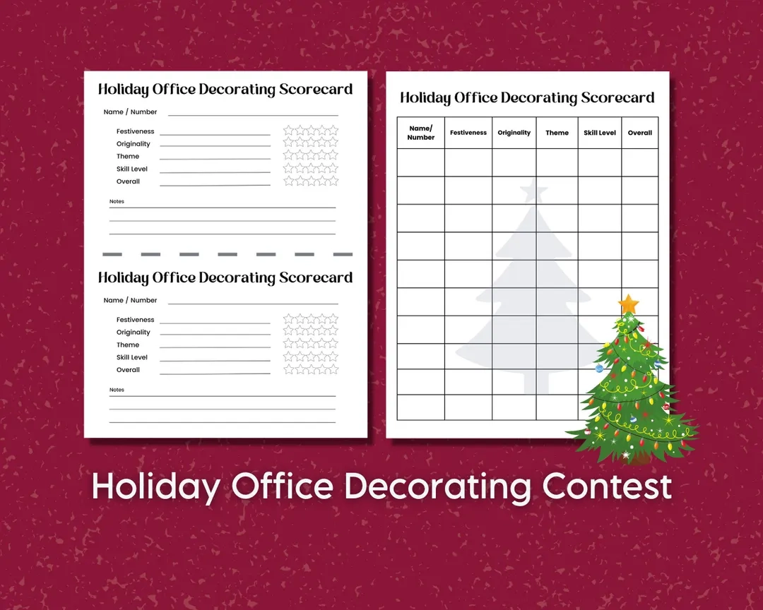 Printable Decorating Contest Score Sheet