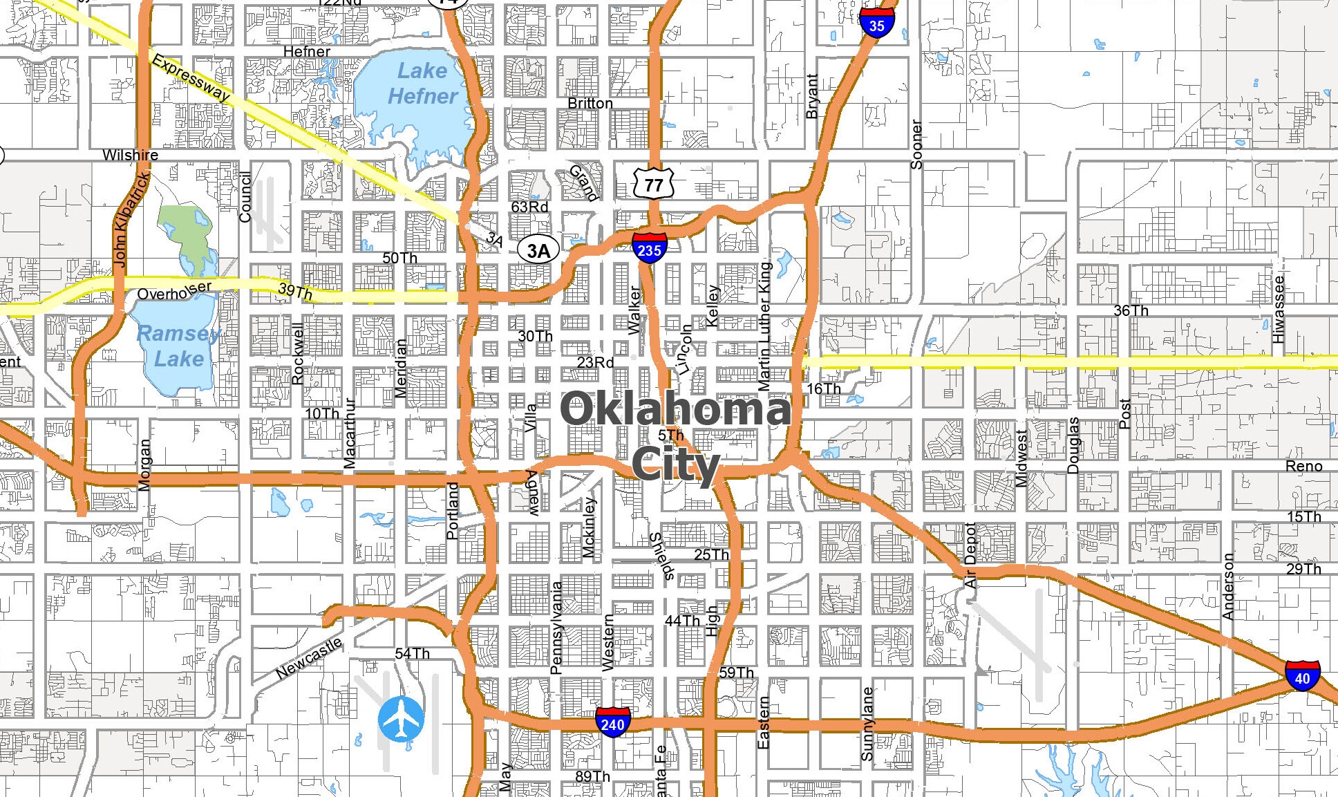 Printable Oklahoma Map With Cities Printable Oklahoma Map With Cities
