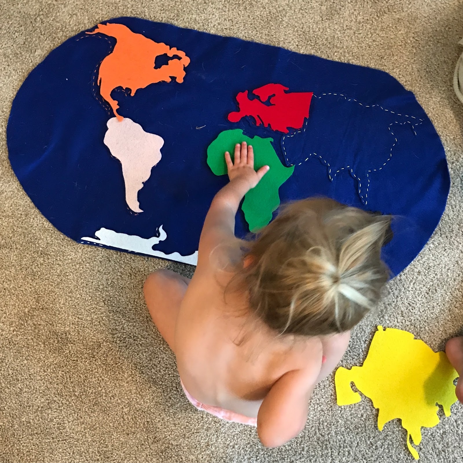 Printable Montessori Continent Map