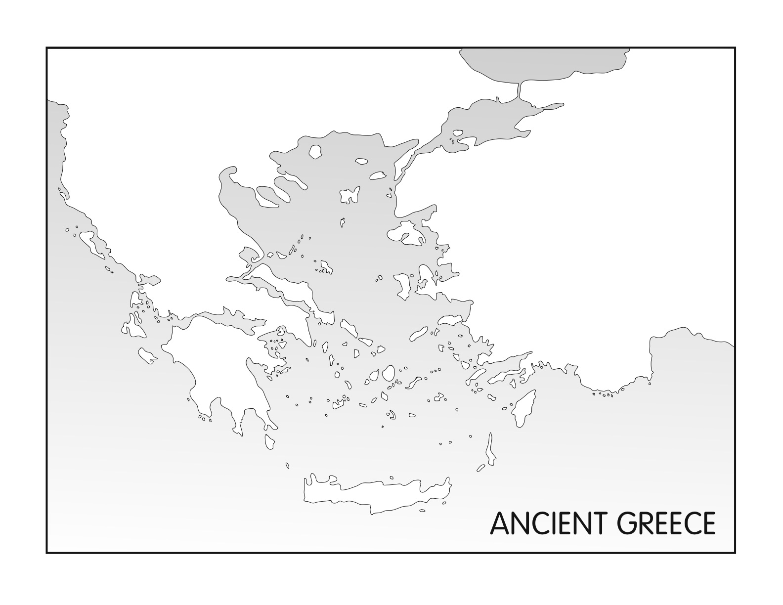 Printable Blank Map Of Greece