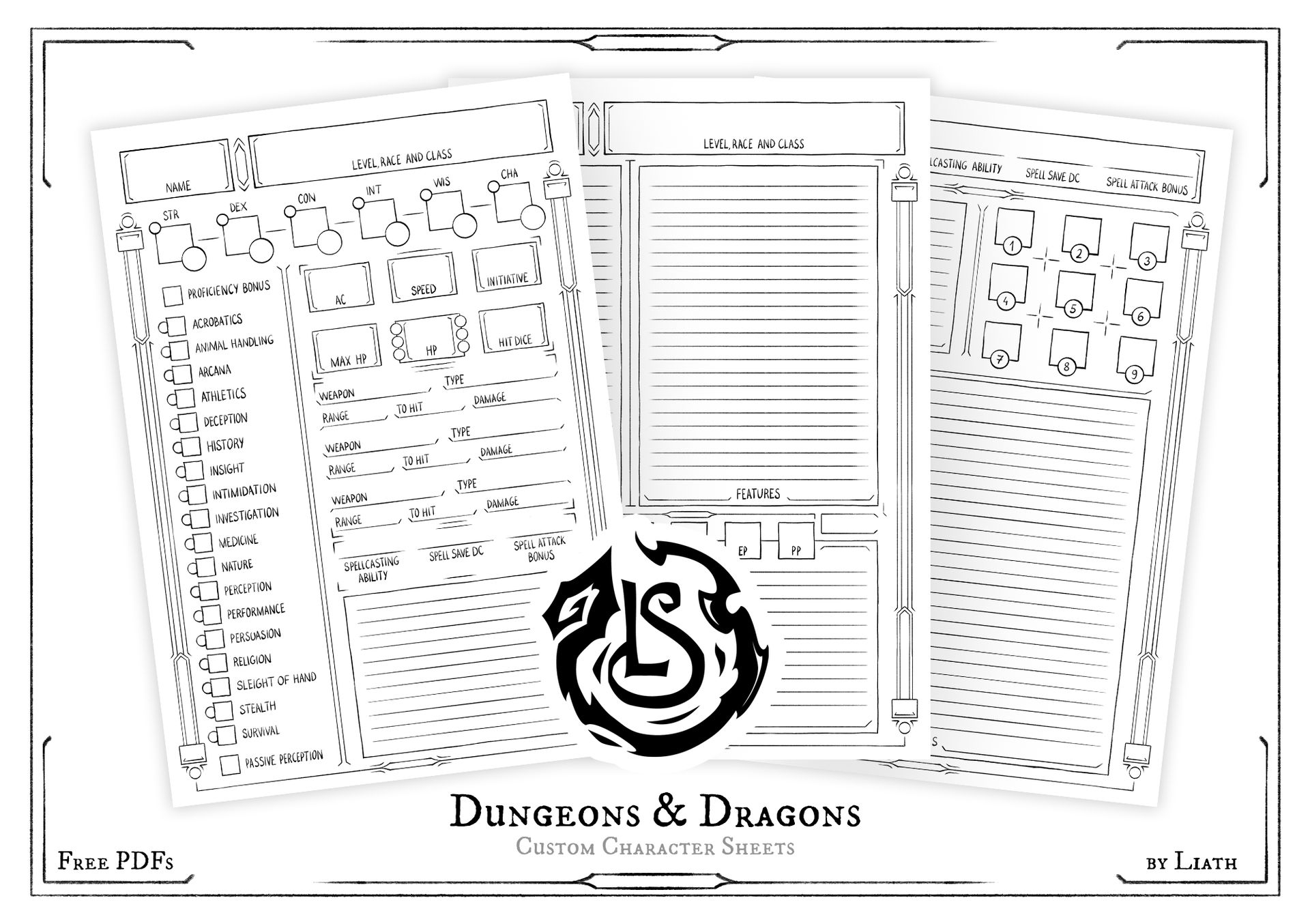 Oversized Character Sheets DnD 5e By Liath S On DeviantArt